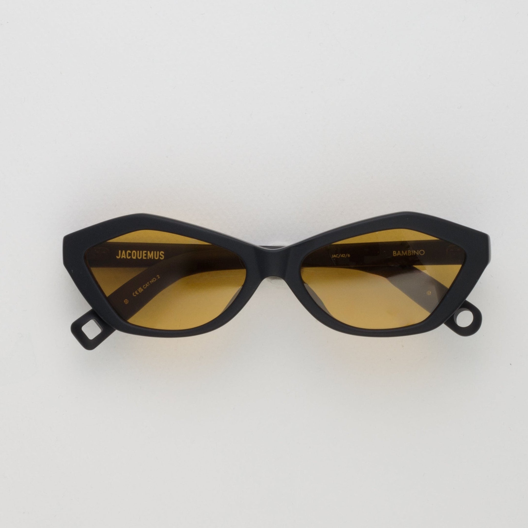Bambino Angular Sunglasses in Matt Black
