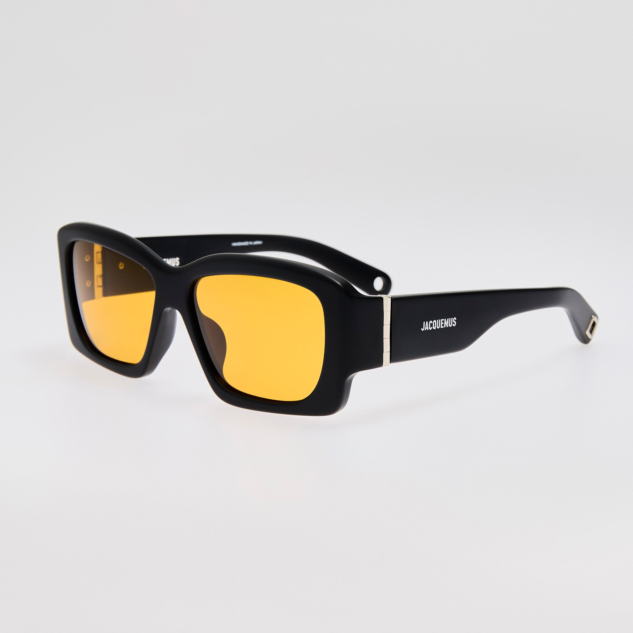 Croisiere Rectangular Sunglasses in Matt Black