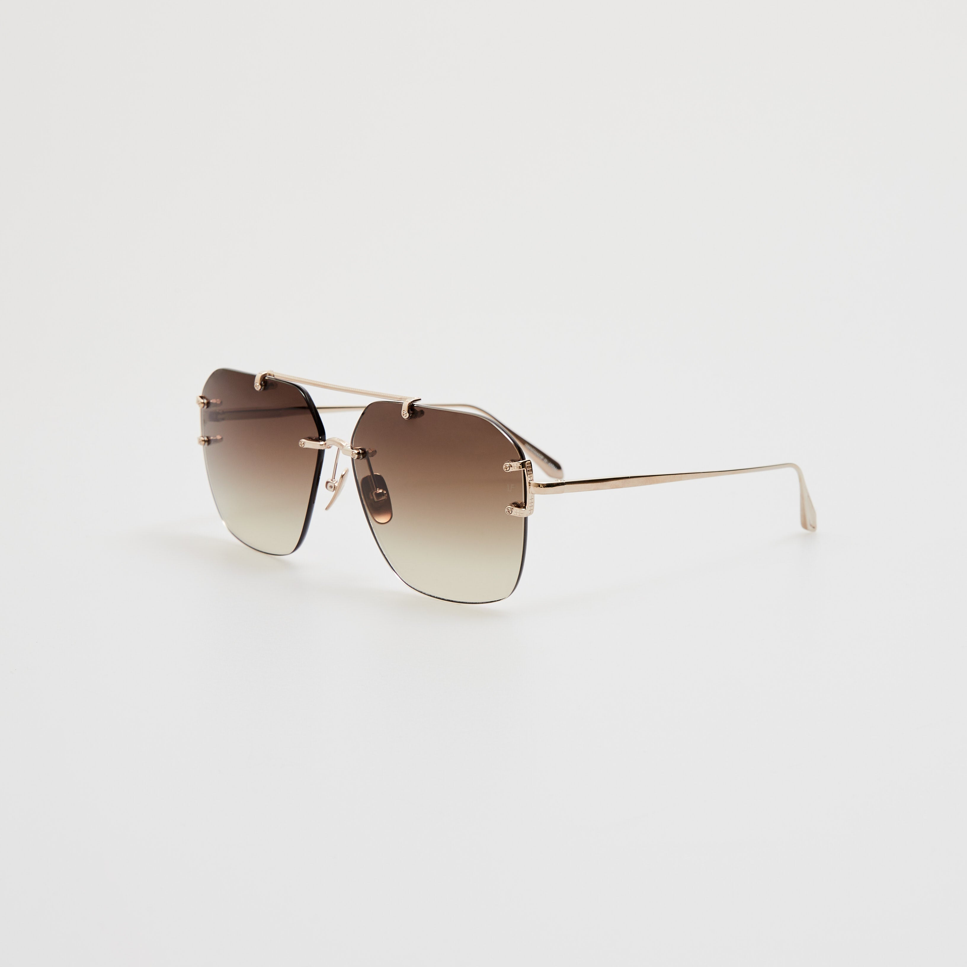 Reyner Sunglasses in 22K Gold and Brown