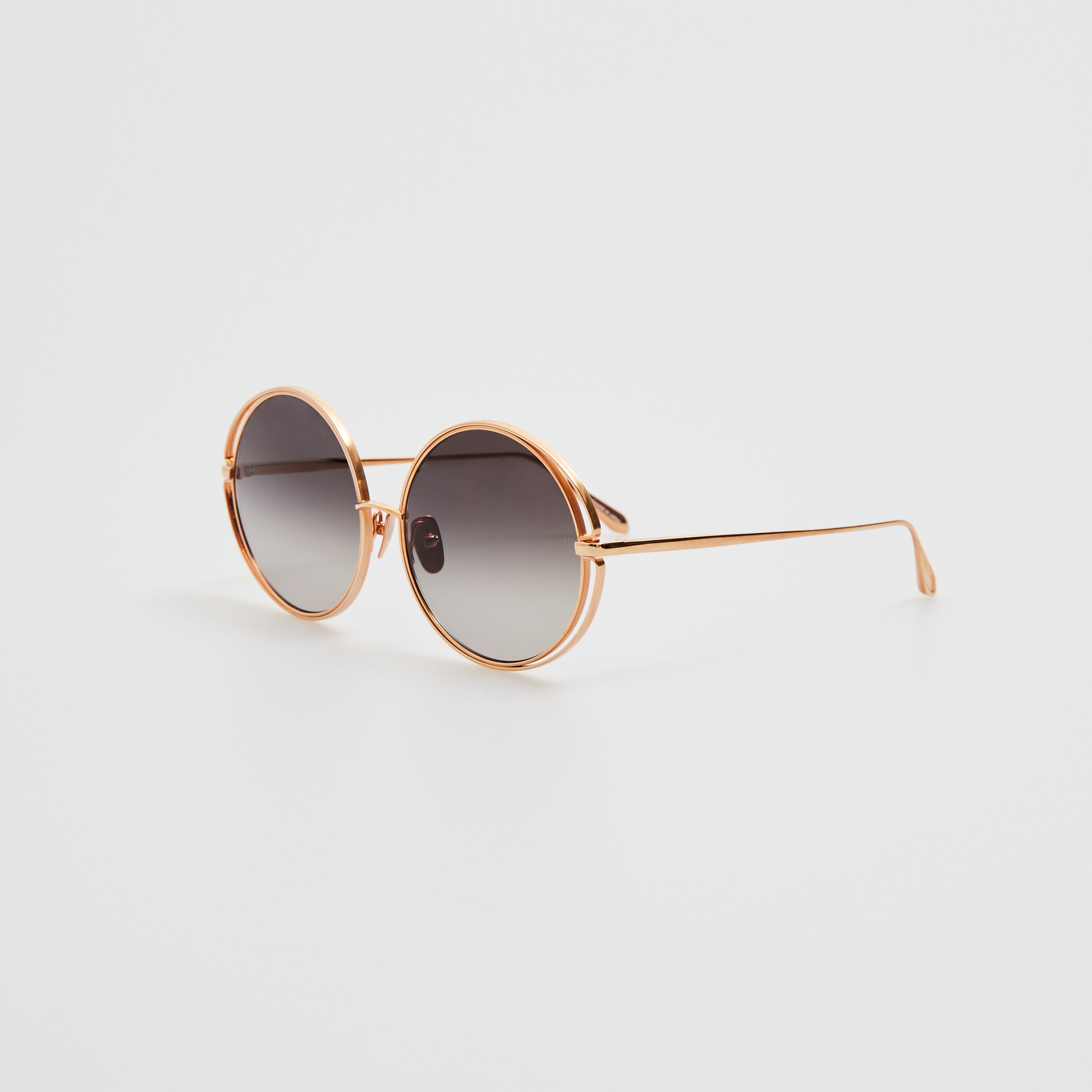 Selene Sunglasses in 18K Rose Gold and Grey