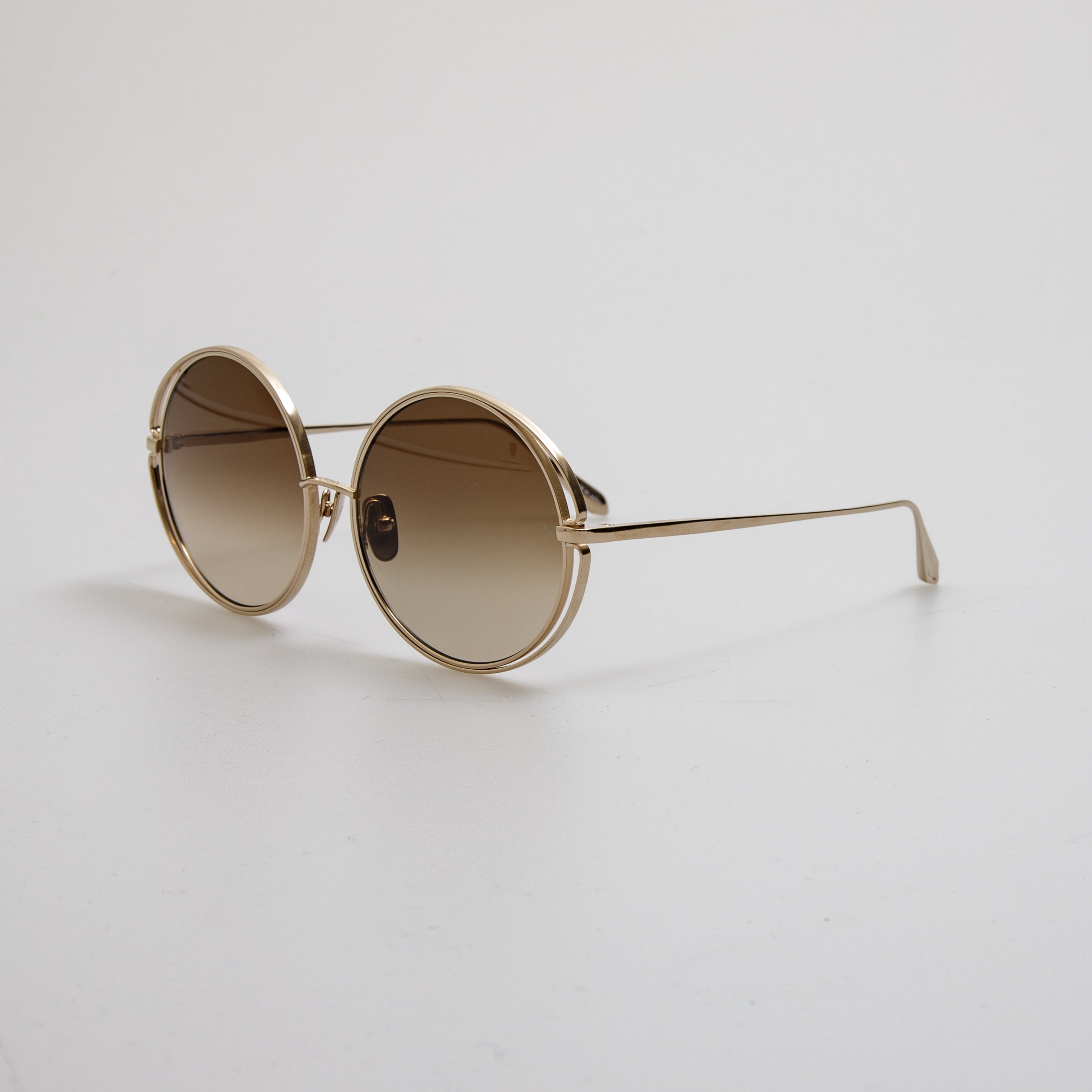 Selene Sunglasses in 22K Gold and Mocha
