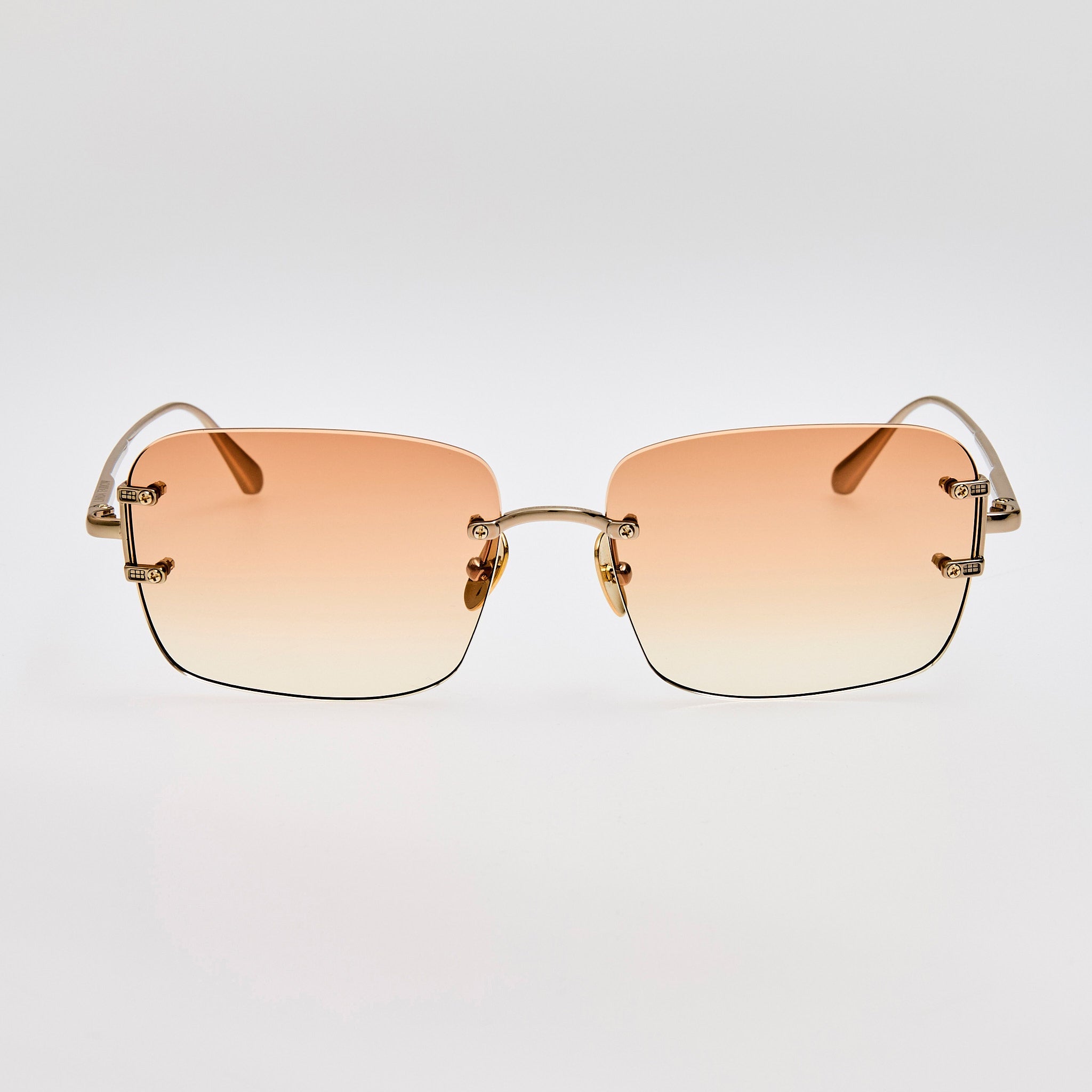 Sasha Sunglasses in 22K Gold and Camel