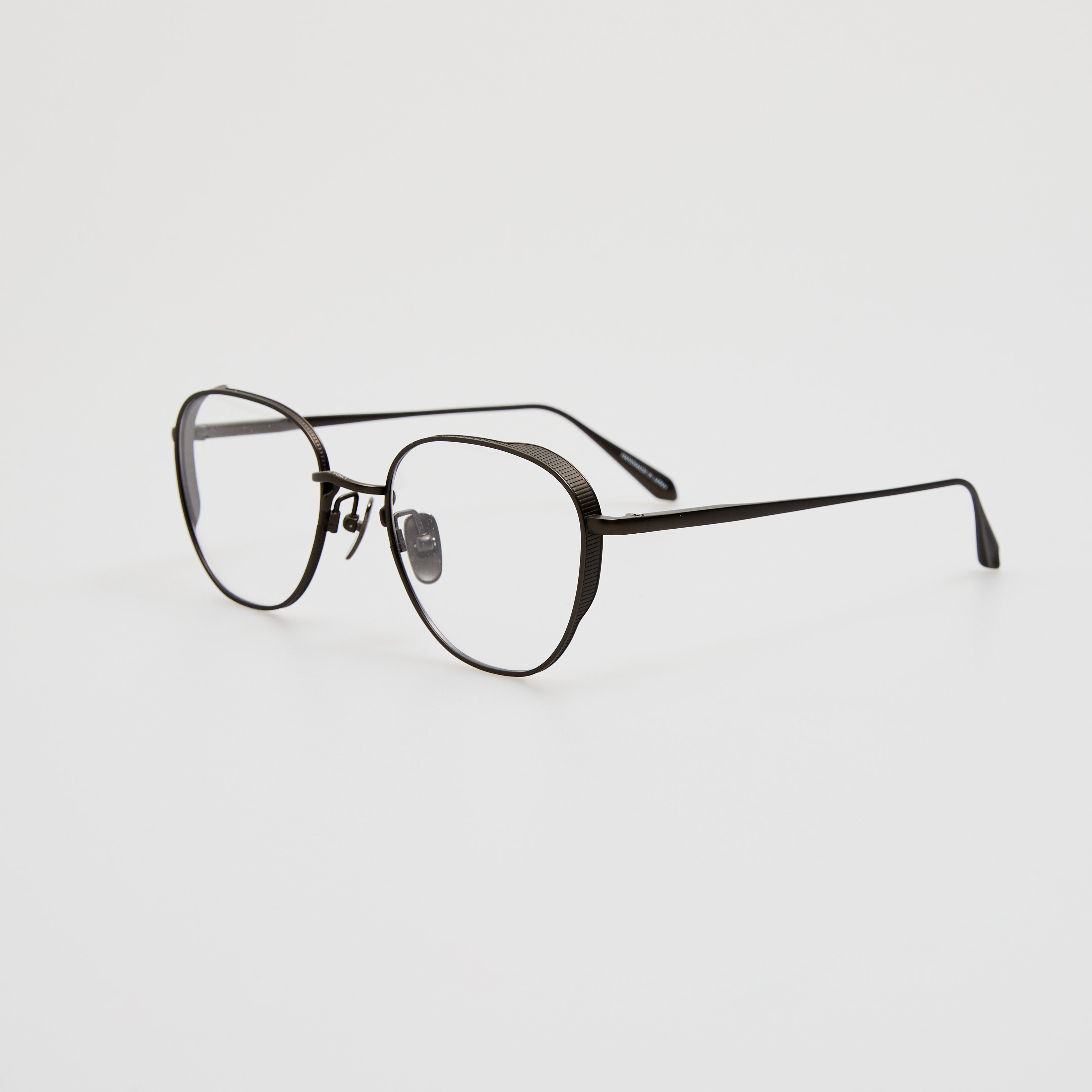 Hardy Oval Optical Frame in Matt Black Nickel