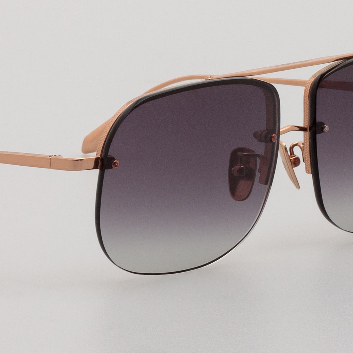 Seren Sunglasses in 18k Rose Gold and Grey
