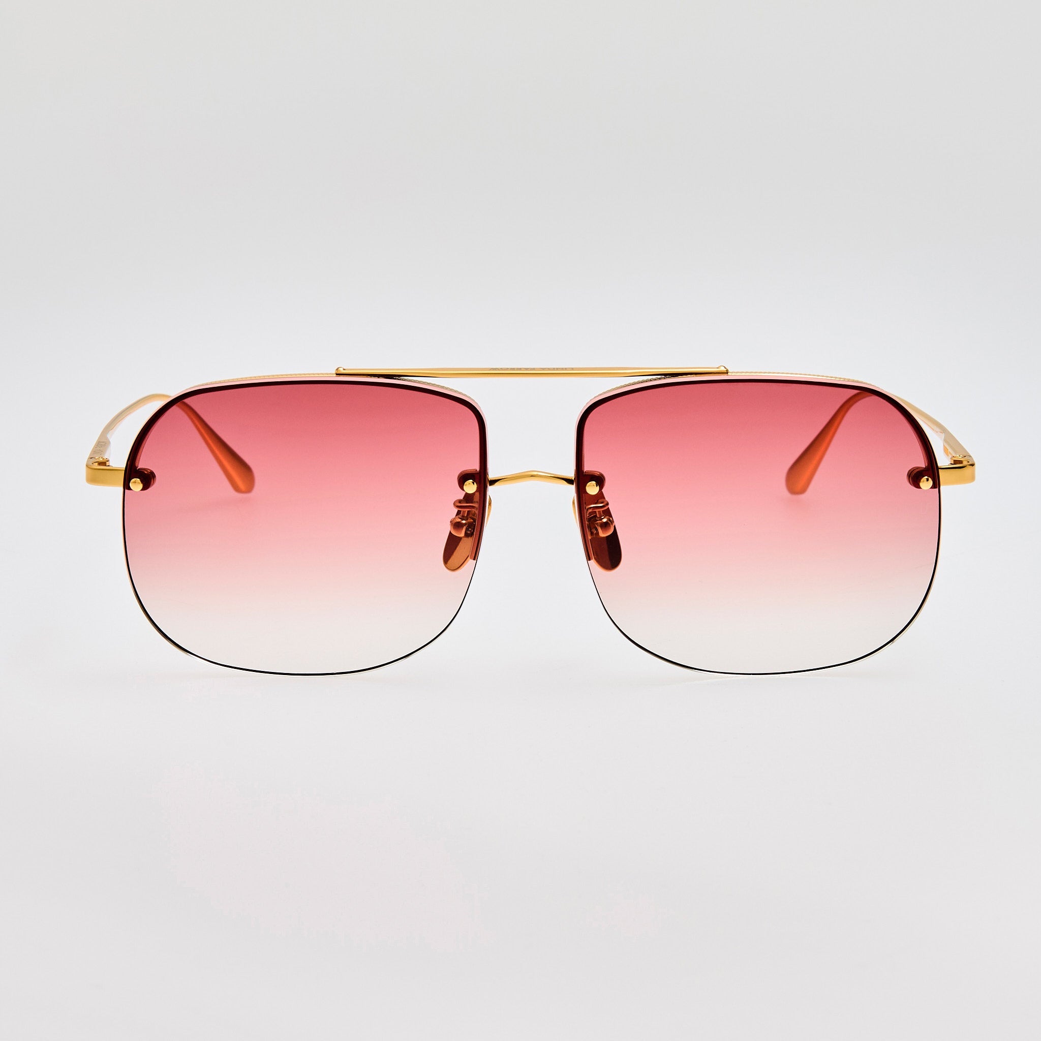 Seren Sunglasses in Red and 22k Gold