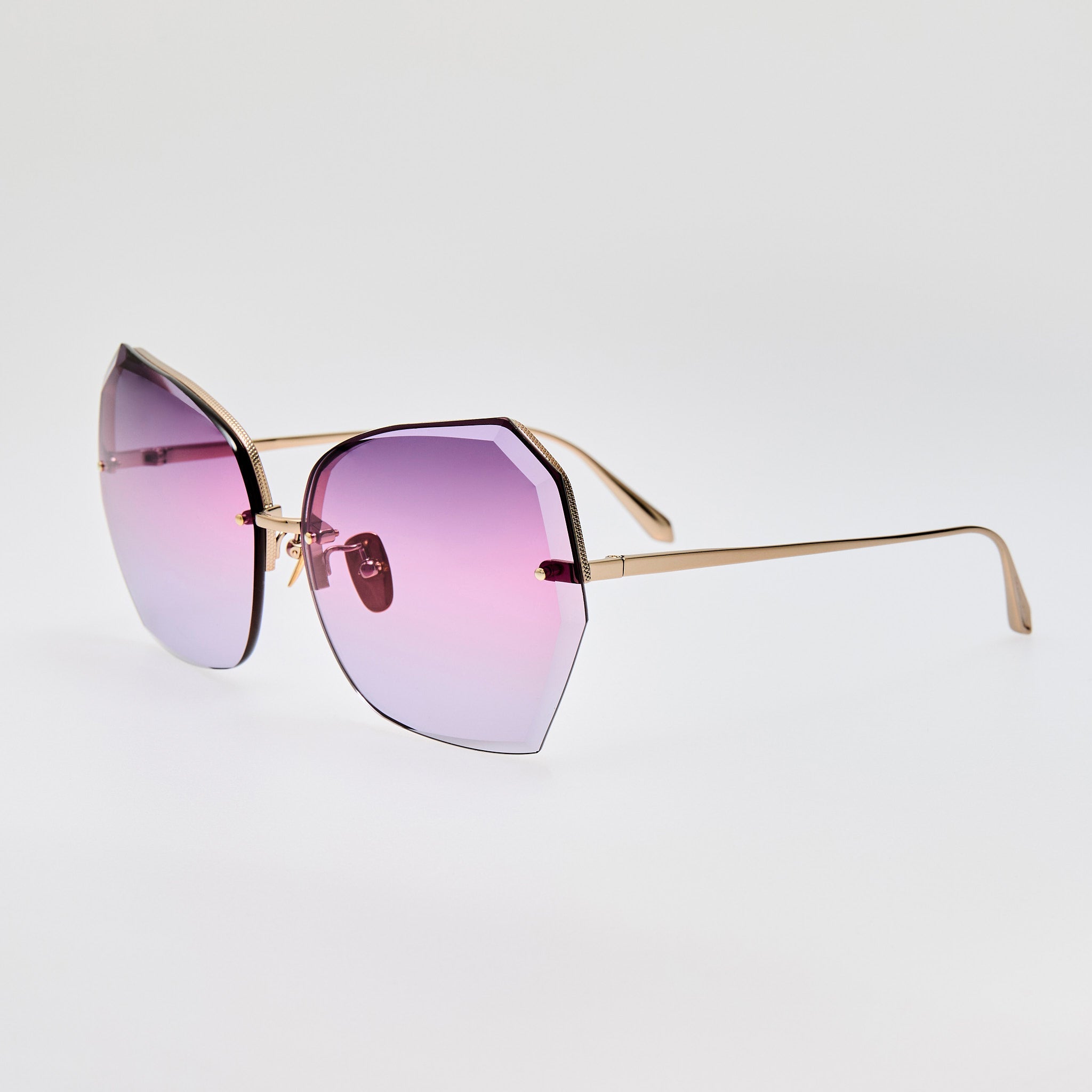 Lila Sunglasses in 22K Gold and Purple