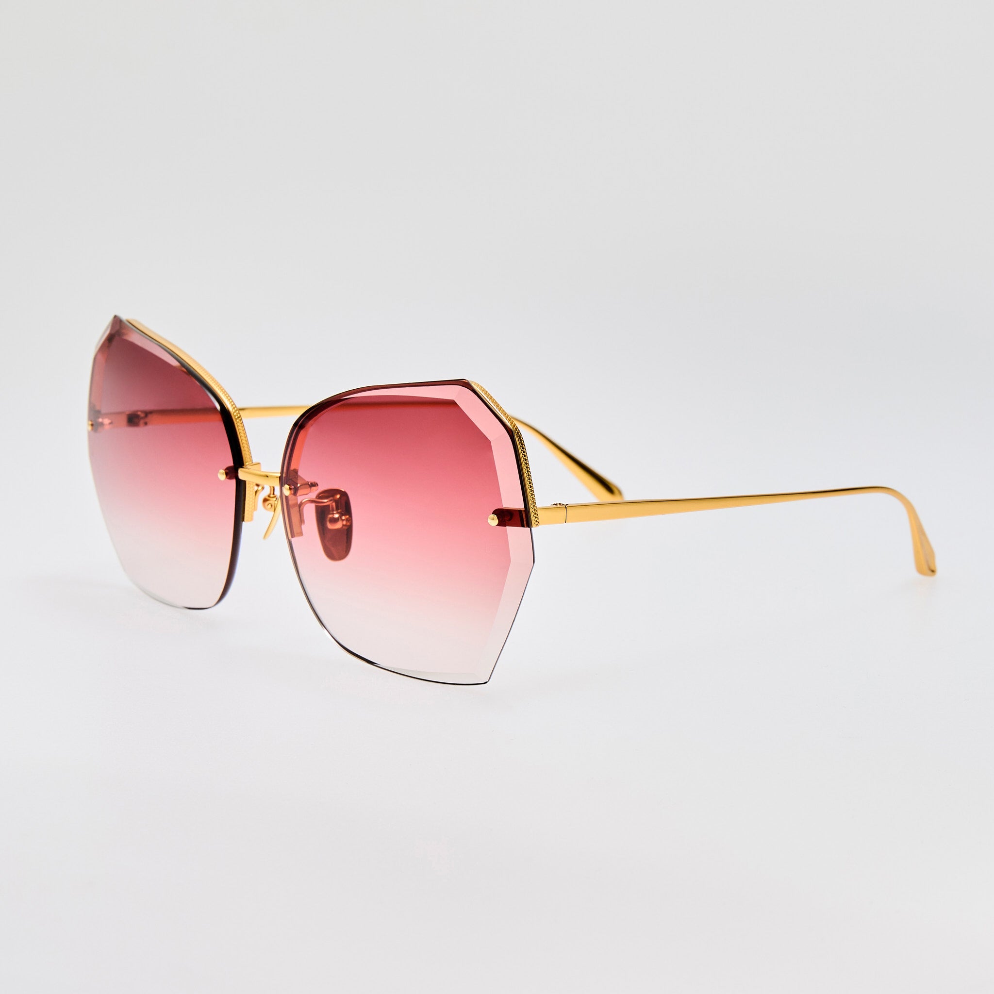 Lila Sunglasses in 22K Gold and Red