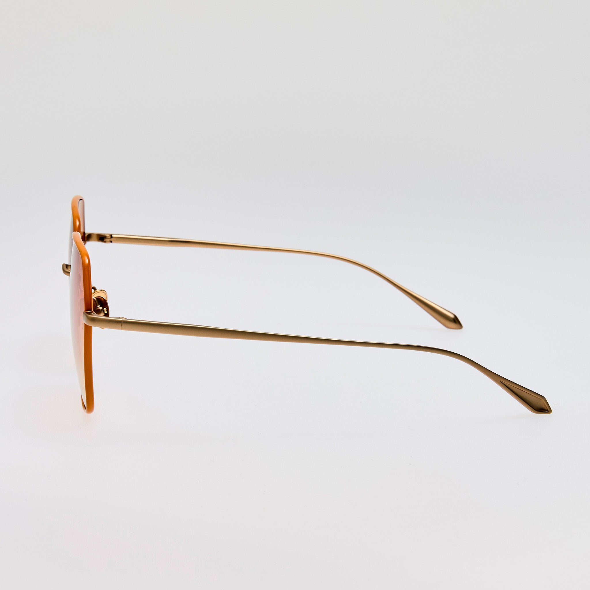 Darcie Sunglasses in 22K Gold and Camel