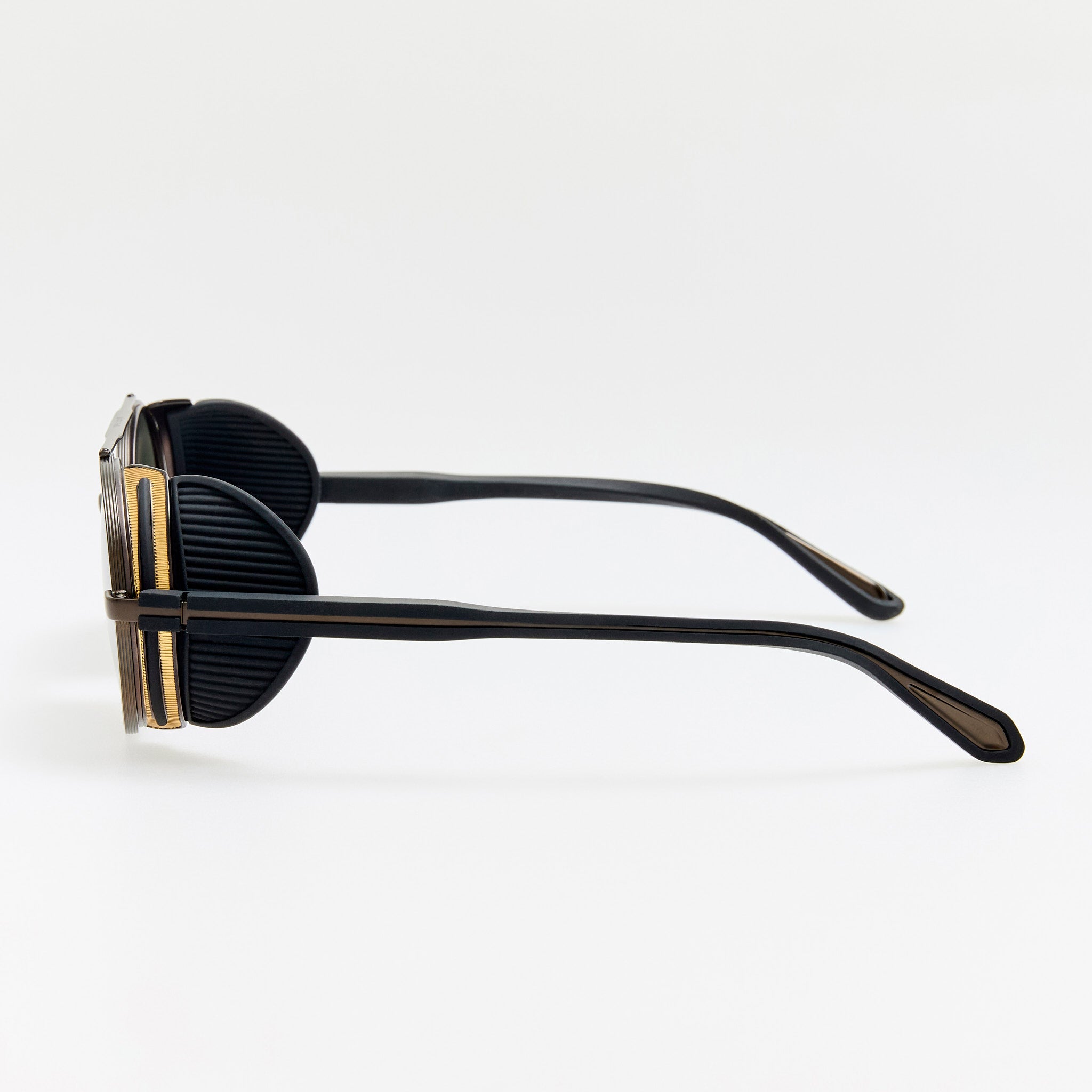 Baret Explorer Sunglasses in Matt Nickel and 22K Gold