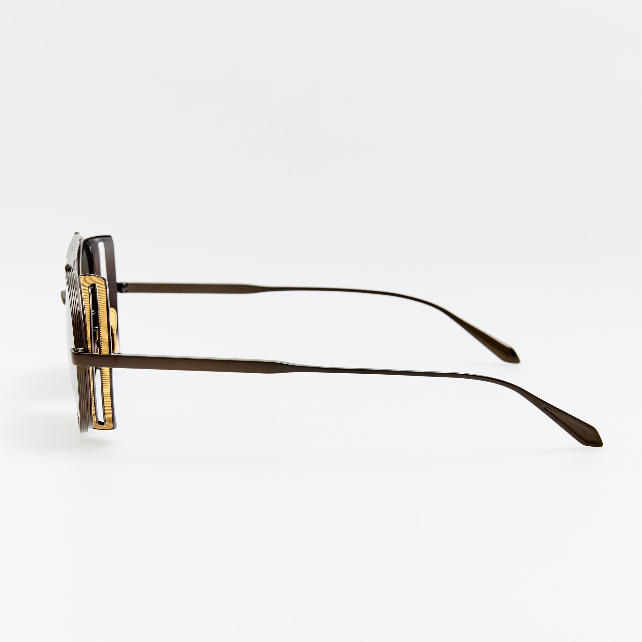 Baret Explorer Sunglasses in Matt Nickel and 22K Gold