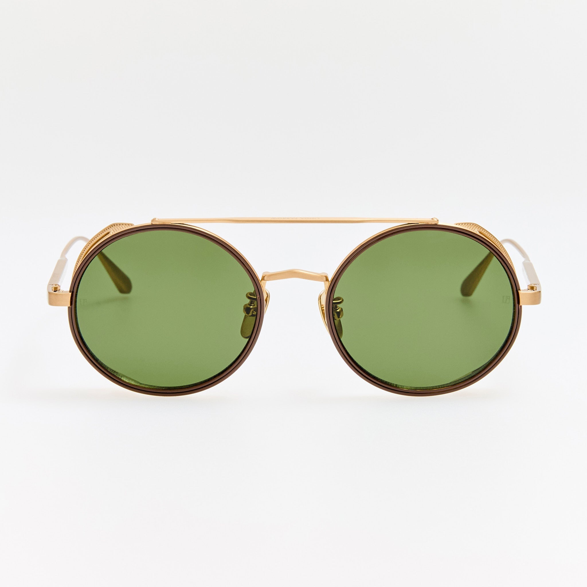 Baret Explorer Sunglasses in Matt Champagne and Green