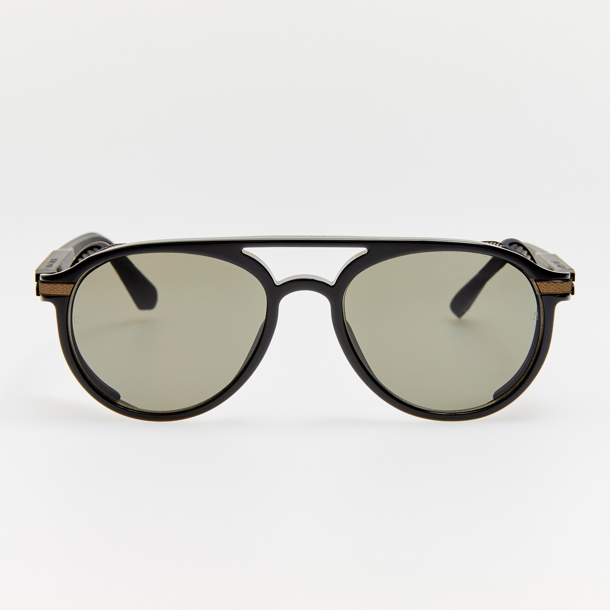 Sutton Sunglasses in Black Nickel and Black