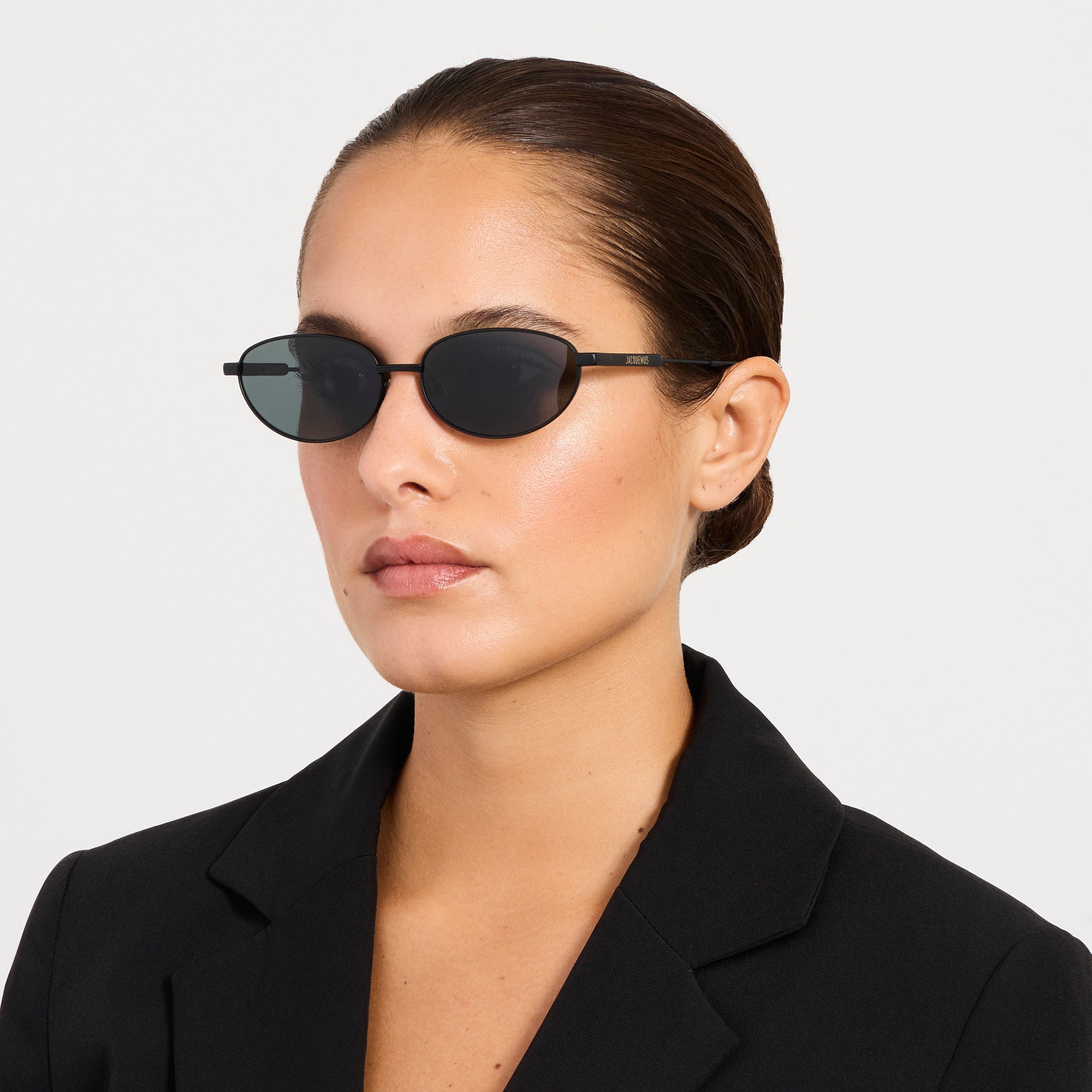 Alba Sunglasss in Matt Black - LINDA FARROW-Sunglasses-