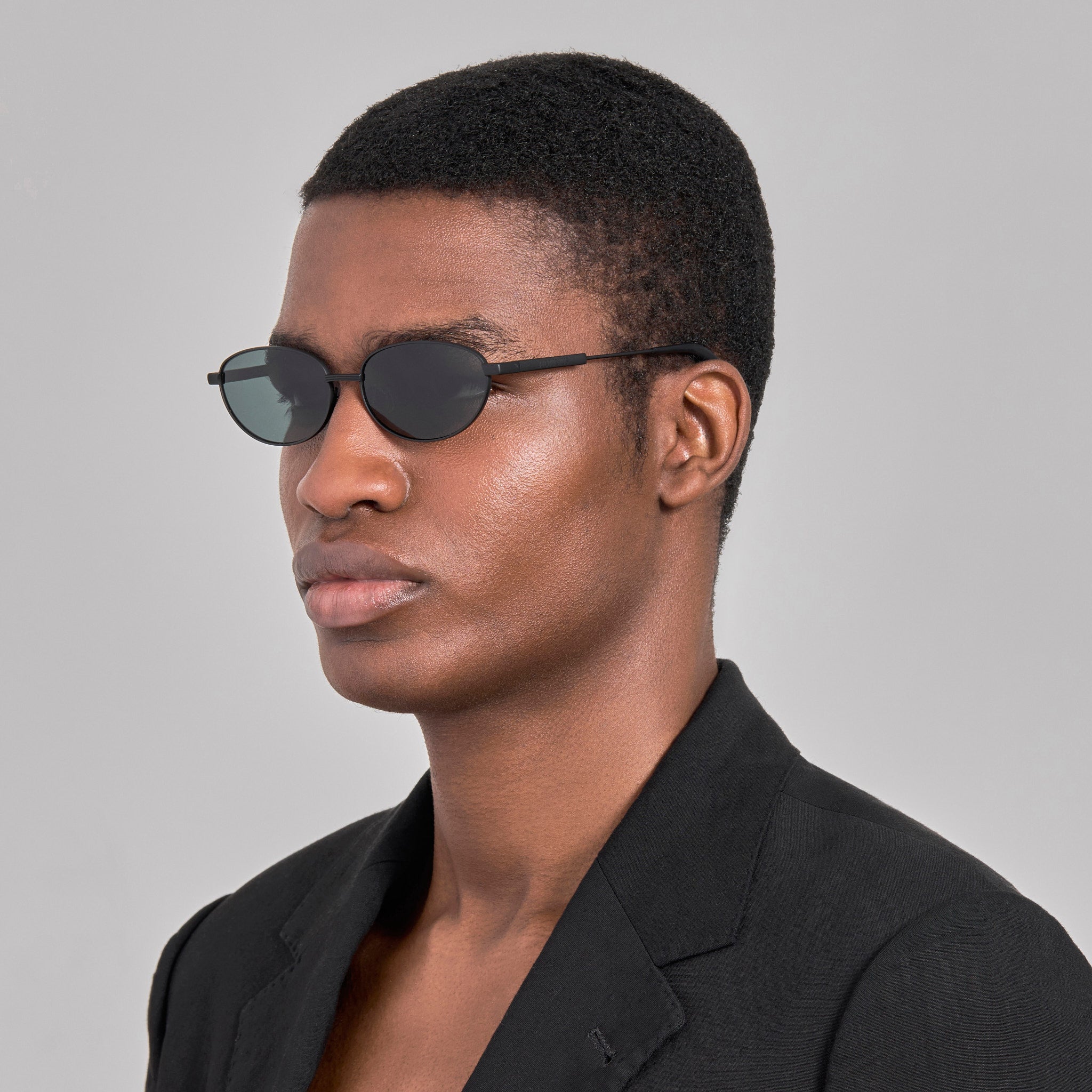 Alba Sunglasss in Matt Black - LINDA FARROW-Sunglasses-