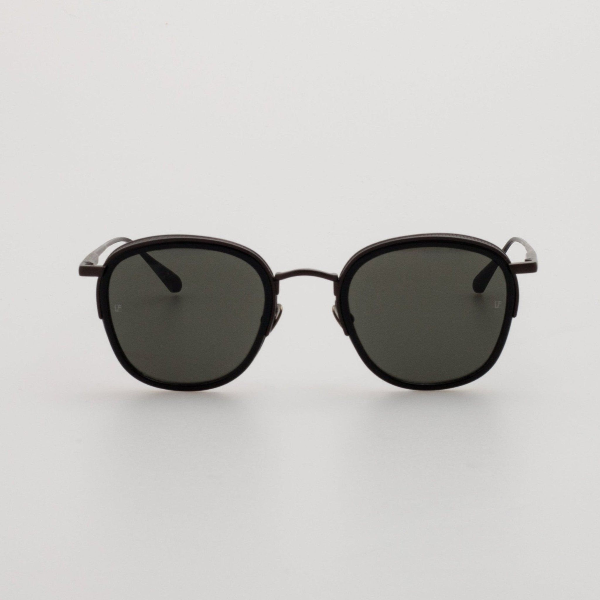 Aldrin Sunglasses in Black Matt Nickel - LINDA FARROW - Sunglasses -