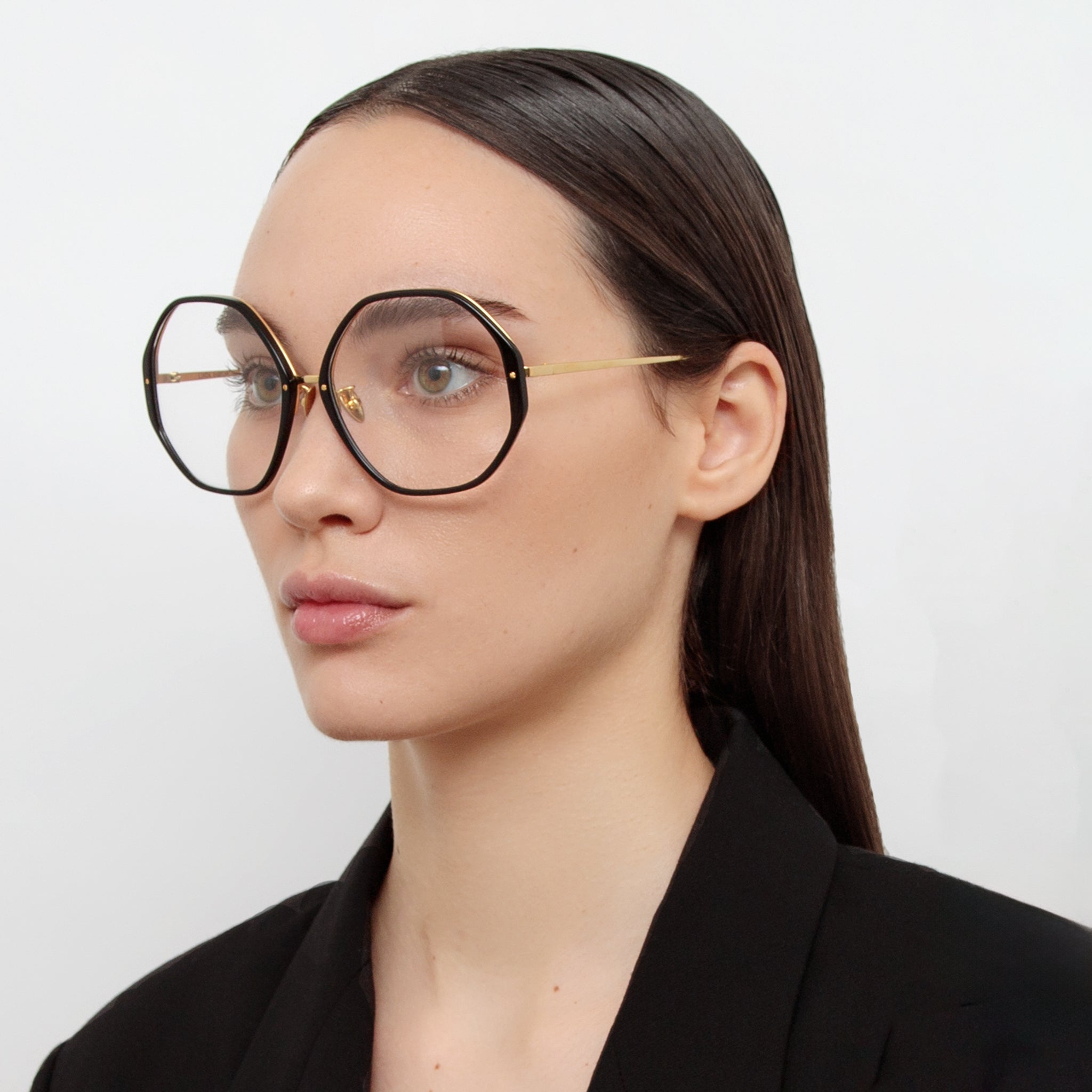 Alona Optical Frame in Black - LINDA FARROW - Optical Frame -
