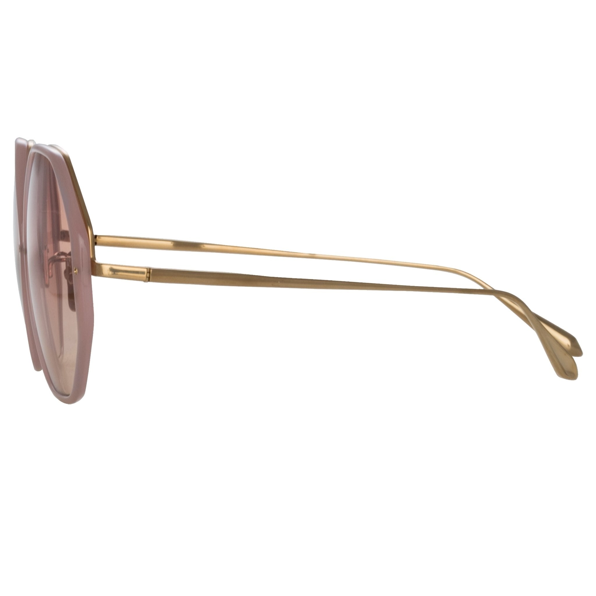 Alona Sunglasses in 22K Gold and Lilac - LINDA FARROW - Sunglasses -