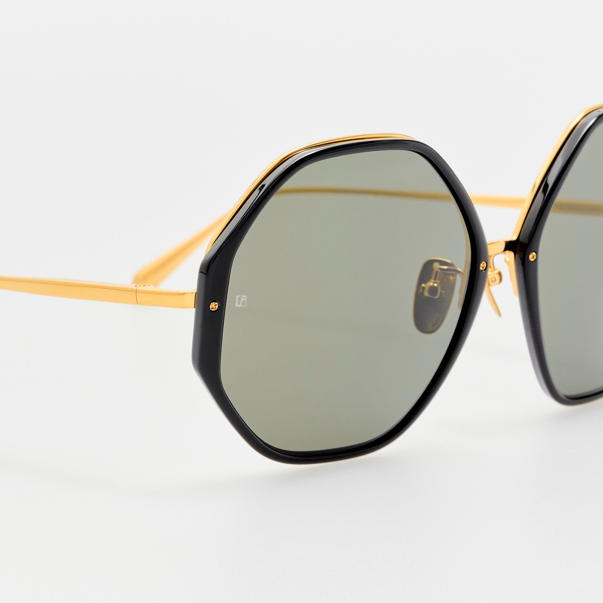 Alona Sunglasses in Black Frame - LINDA FARROW - Sunglasses -