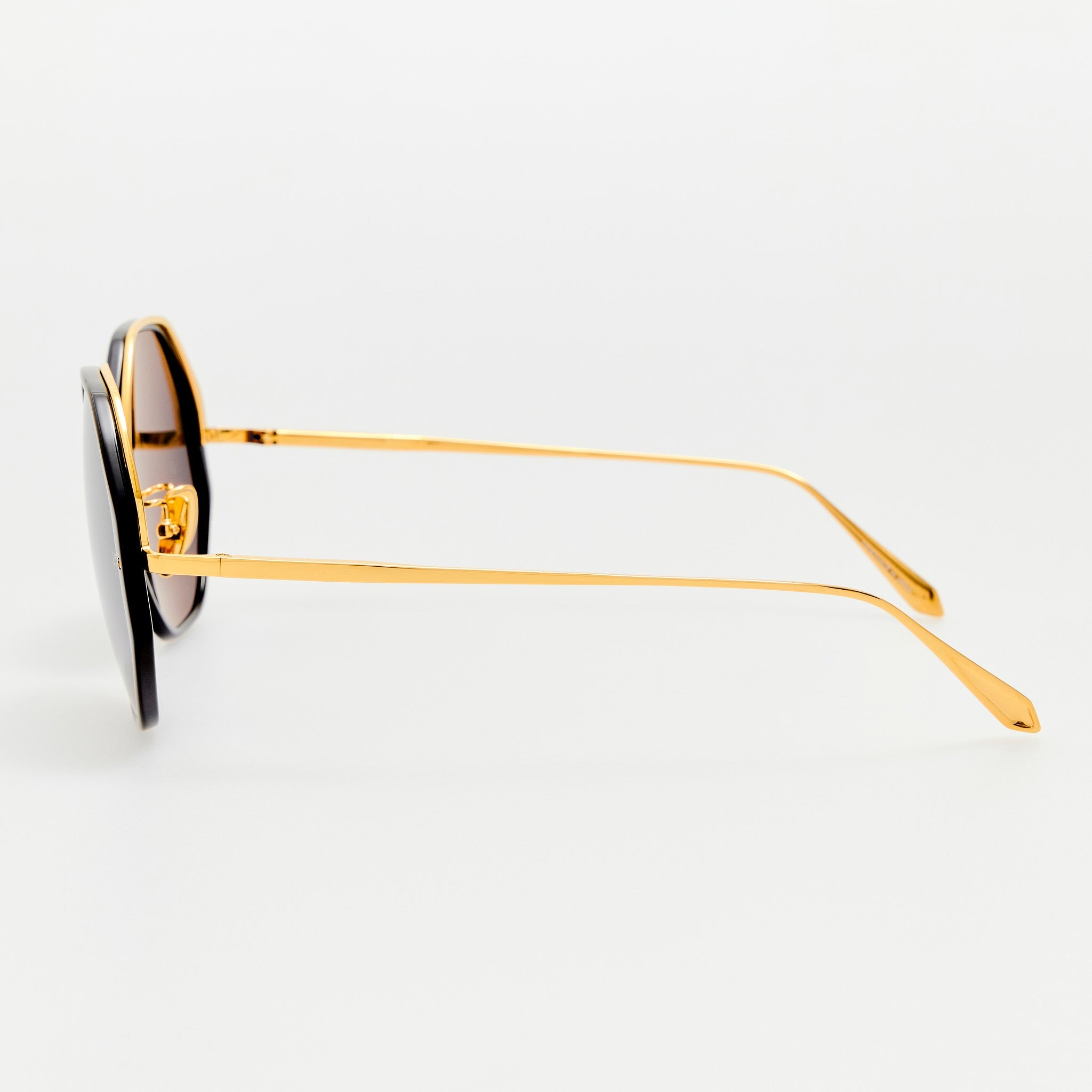 Alona Sunglasses in Black Frame - LINDA FARROW - Sunglasses -