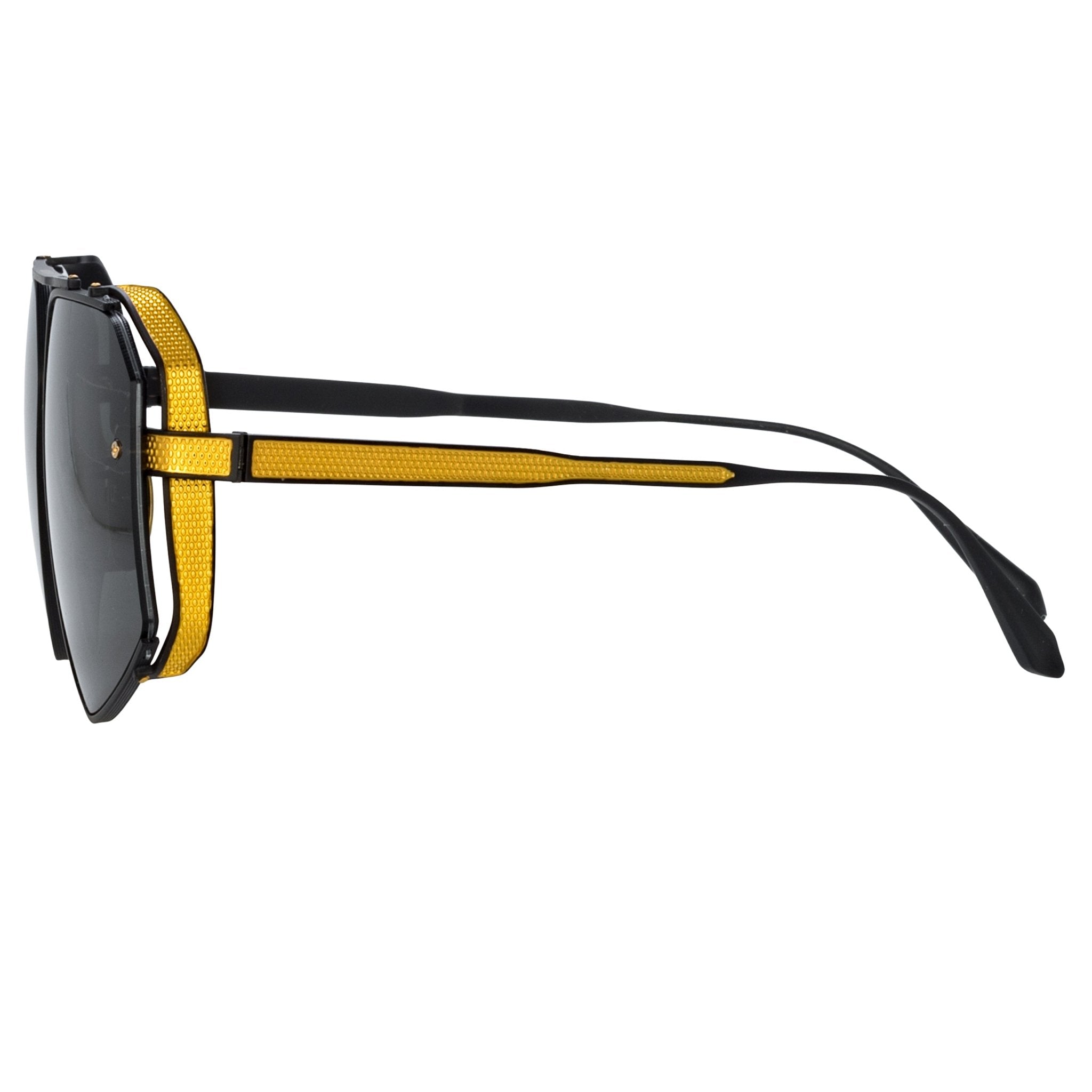 Amar Sunglasses in Matt Nickel - LINDA FARROW - Sunglasses -