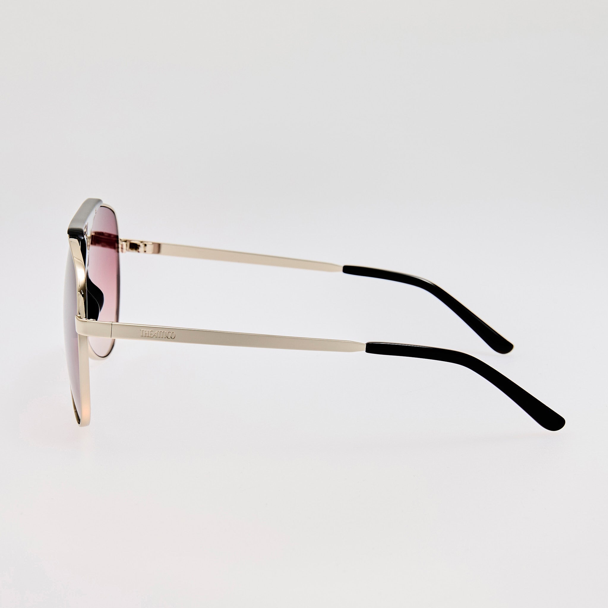 Amelia Sunglasses in Black and Purple - LINDA FARROW - Sunglasses -
