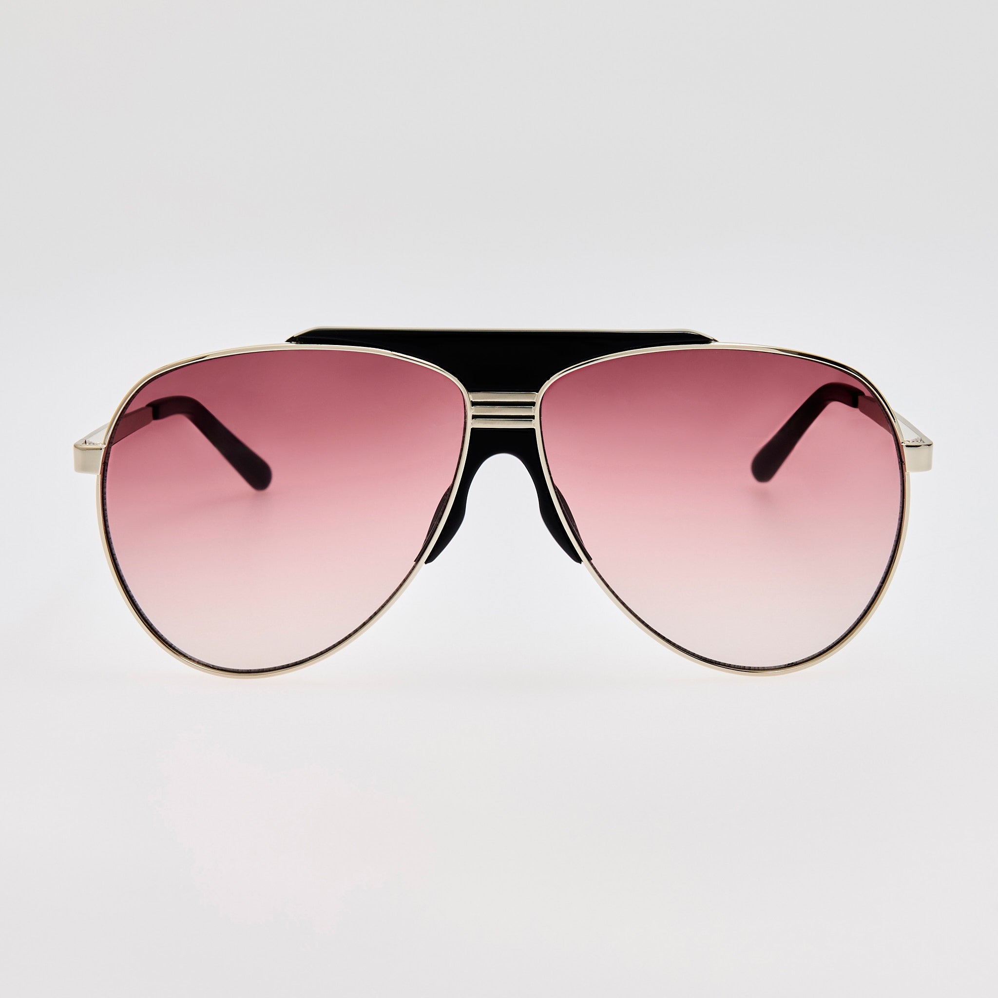 Amelia Sunglasses in Black and Purple - LINDA FARROW - Sunglasses -