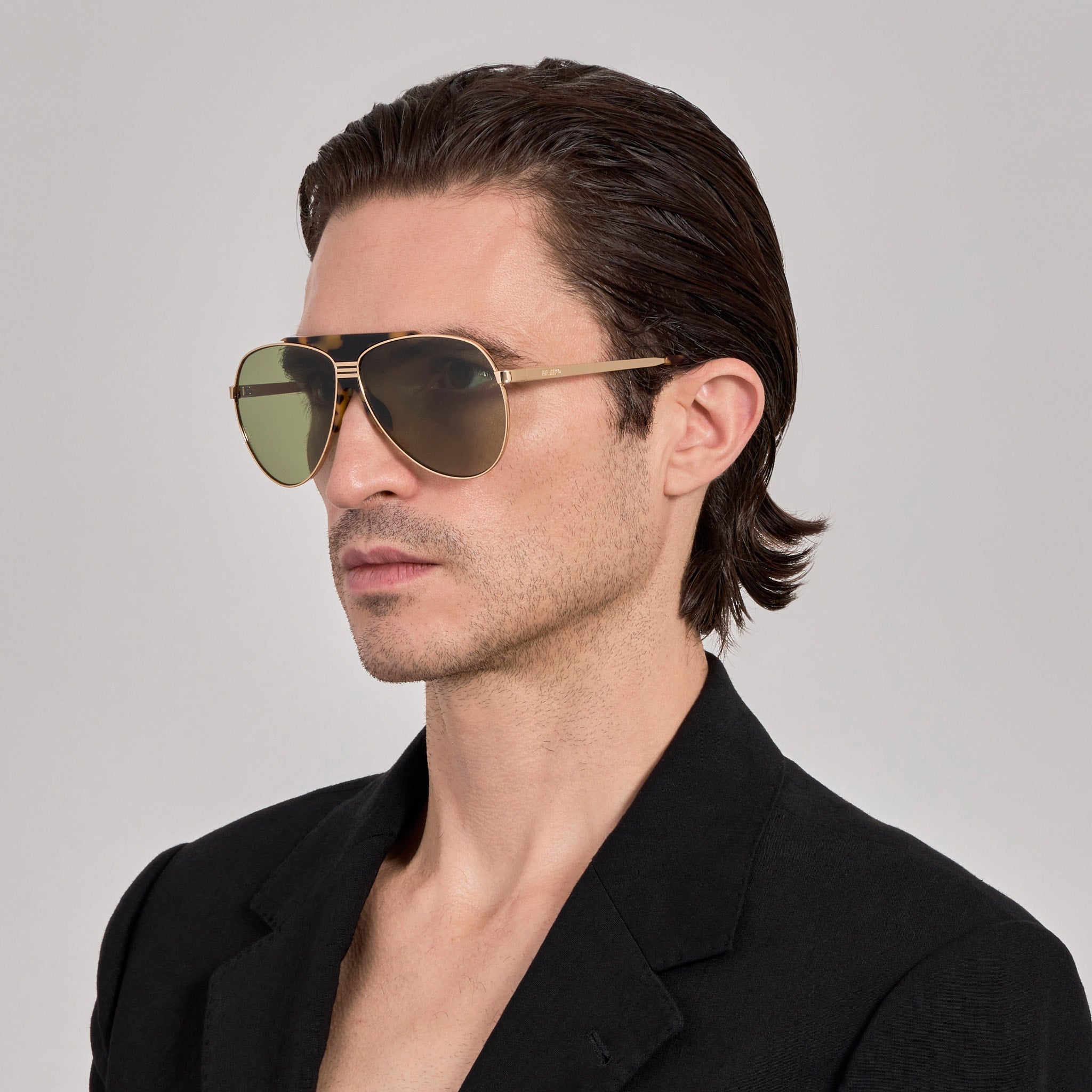 Amelia Sunglasses in Silver and Grey - LINDA FARROW-Sunglasses-