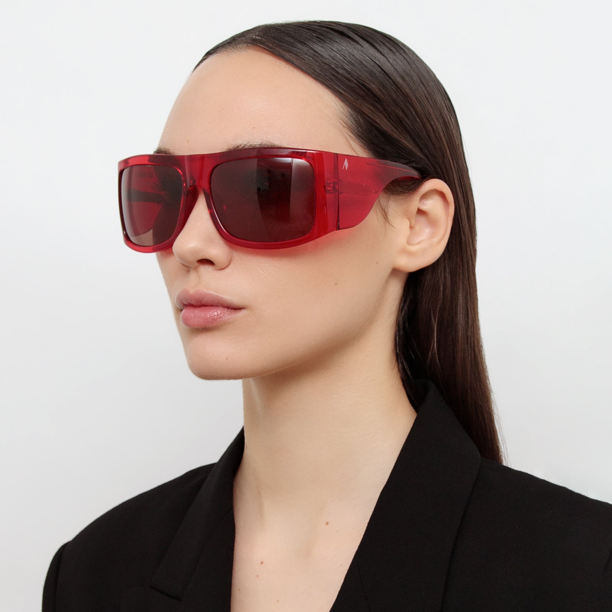 Andre Oversized Sunglasses in Red - LINDA FARROW - Sunglasses -