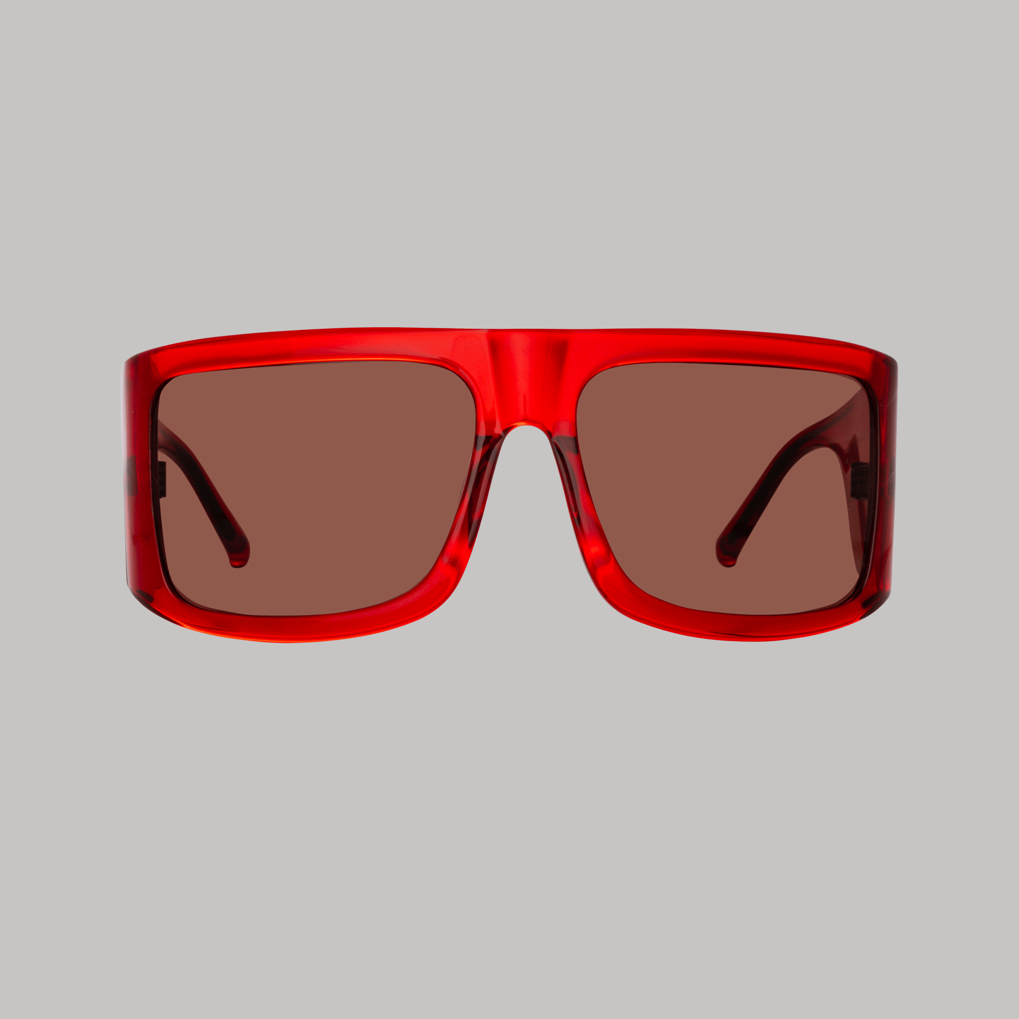 Andre Oversized Sunglasses in Red - LINDA FARROW - Sunglasses -
