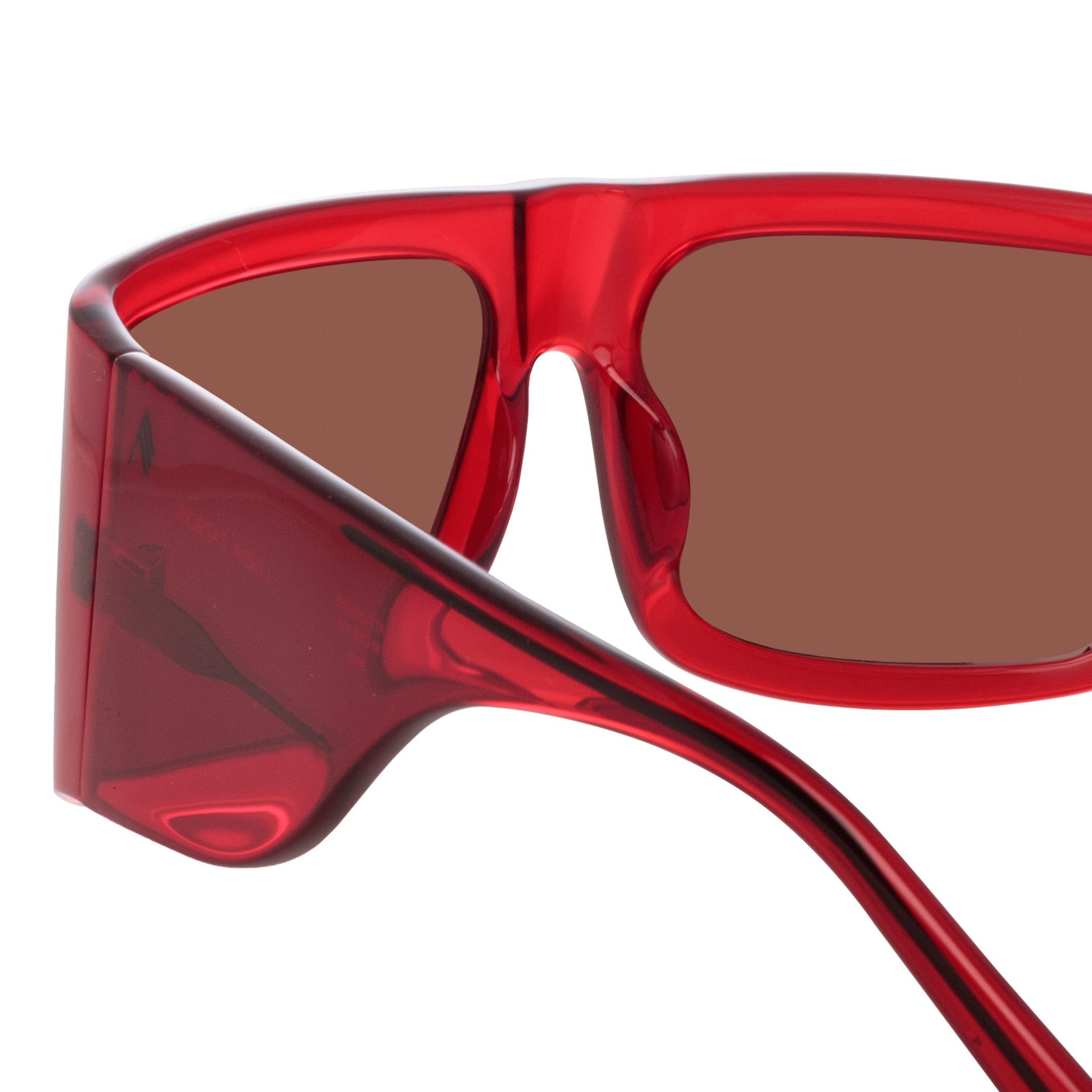 Andre Oversized Sunglasses in Red - LINDA FARROW - Sunglasses -