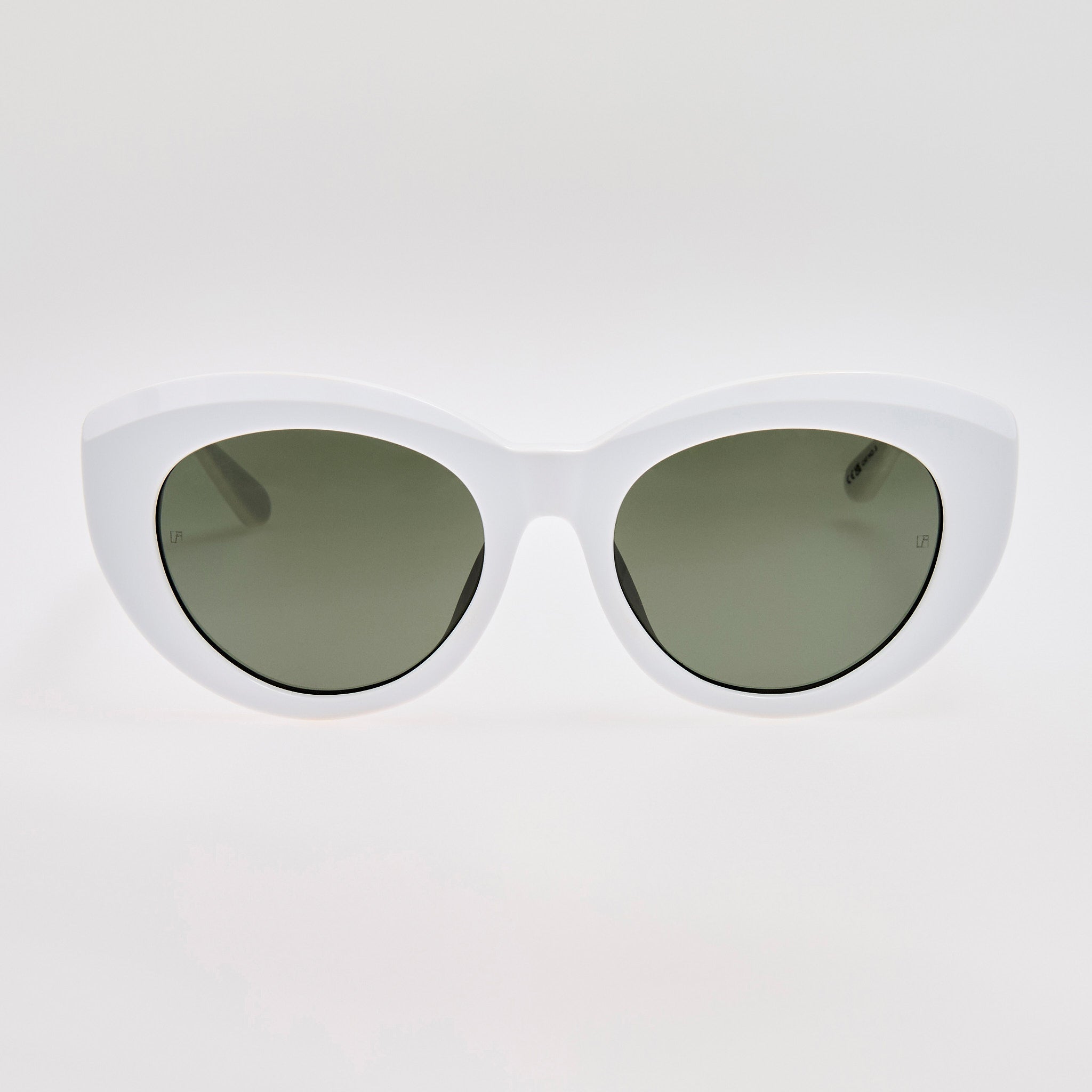 Anna Sunglasses in White - LINDA FARROW - Sunglasses -