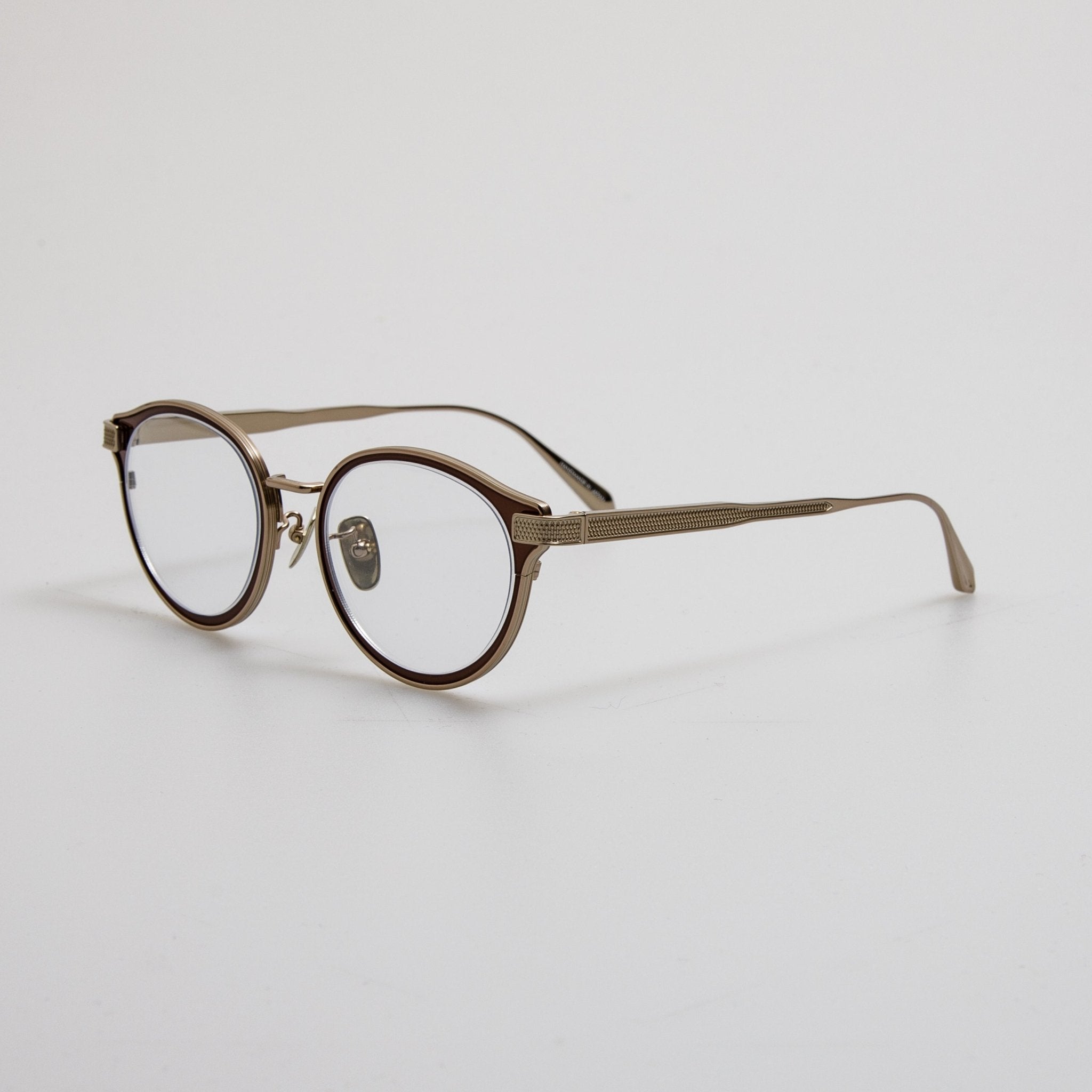 Anthony Oval Optical Frame in Metallic Brown - LINDA FARROW - Optical Frame -