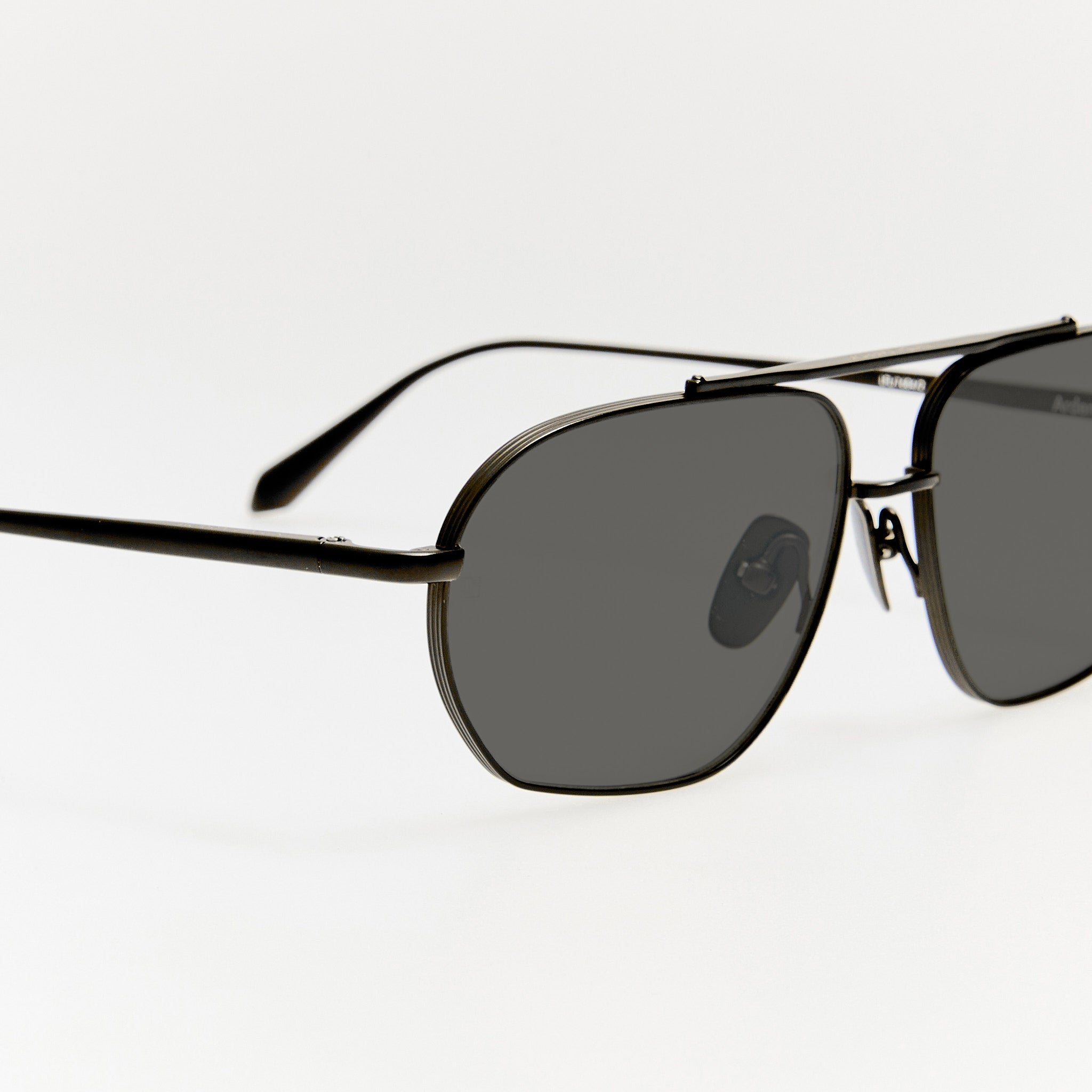 Arden Sunglasses in Matt Black Nickel - LINDA FARROW - Sunglasses -