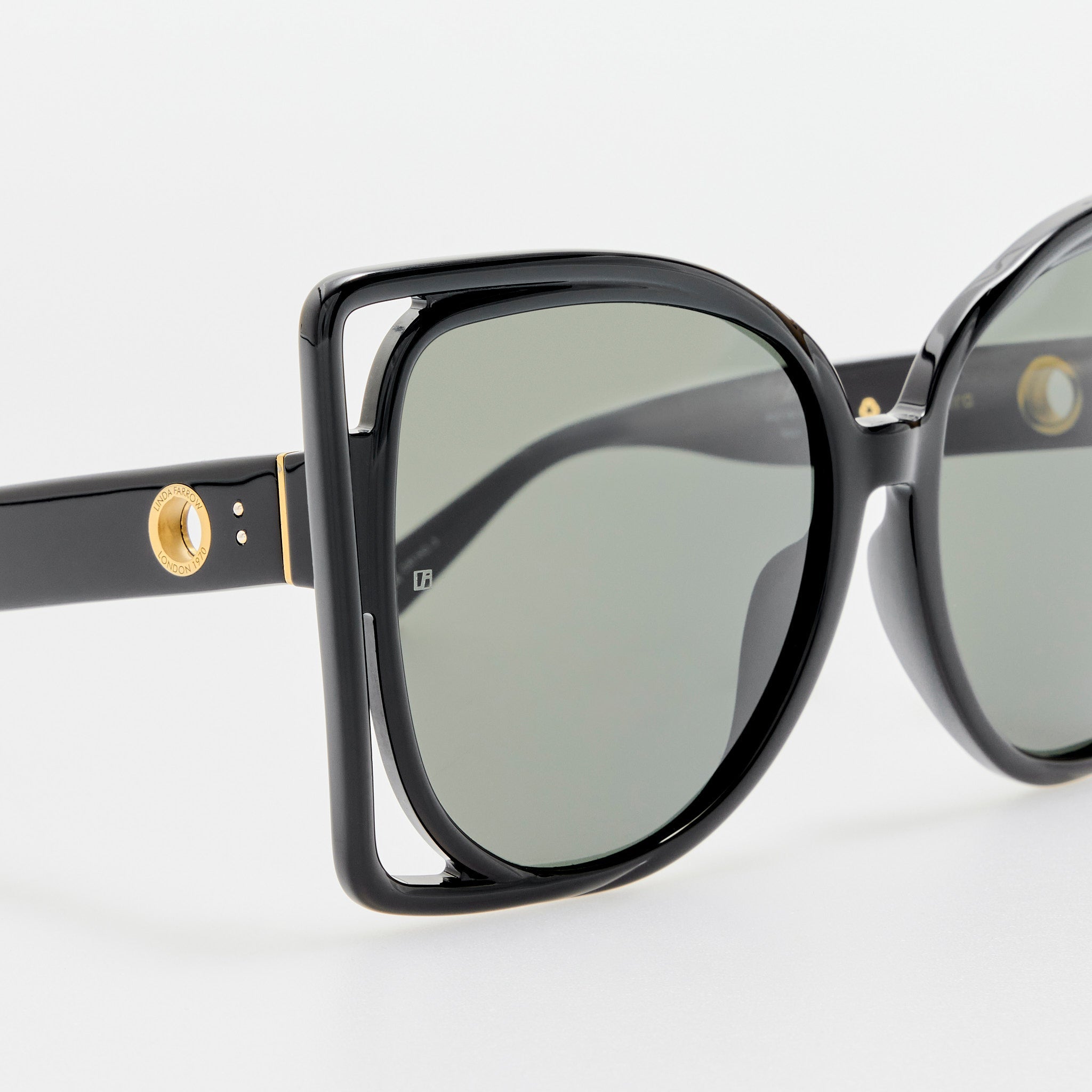 Astra Sunglasses in Black - LINDA FARROW - Sunglasses -