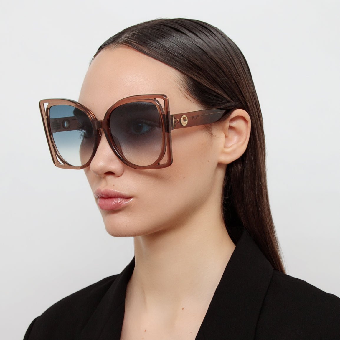 Astra Sunglasses in Brown - LINDA FARROW - Sunglasses -