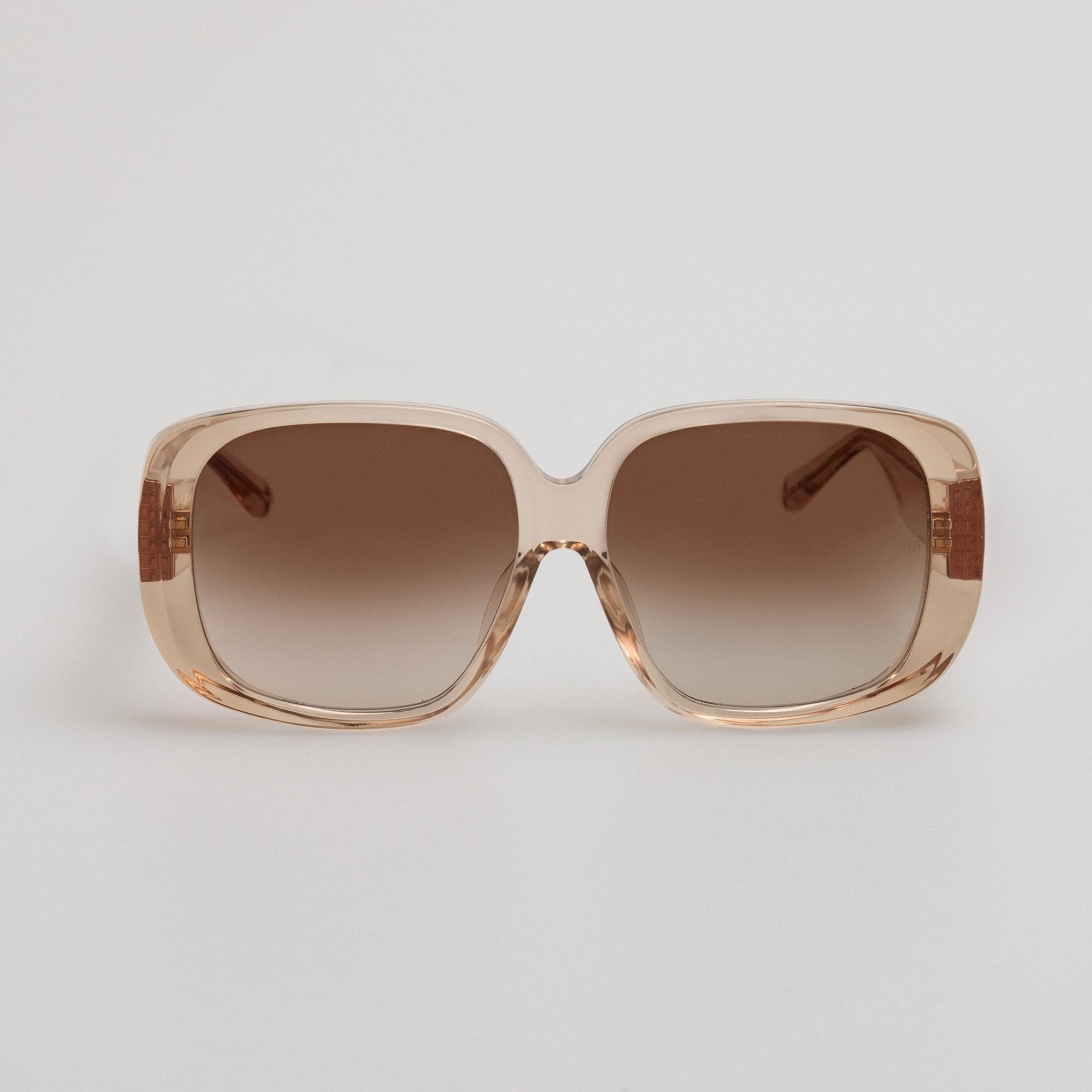 Astrid Oversized Sunglasses in Ash - LINDA FARROW - Sunglasses -