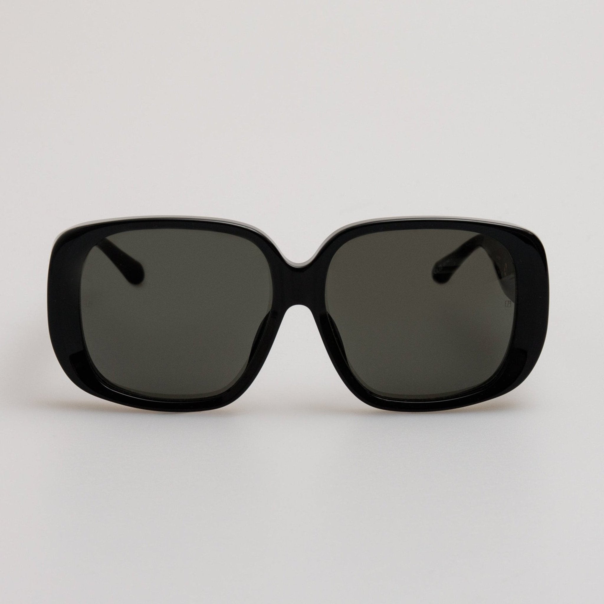 Astrid Oversized Sunglasses in Black - LINDA FARROW - Sunglasses -