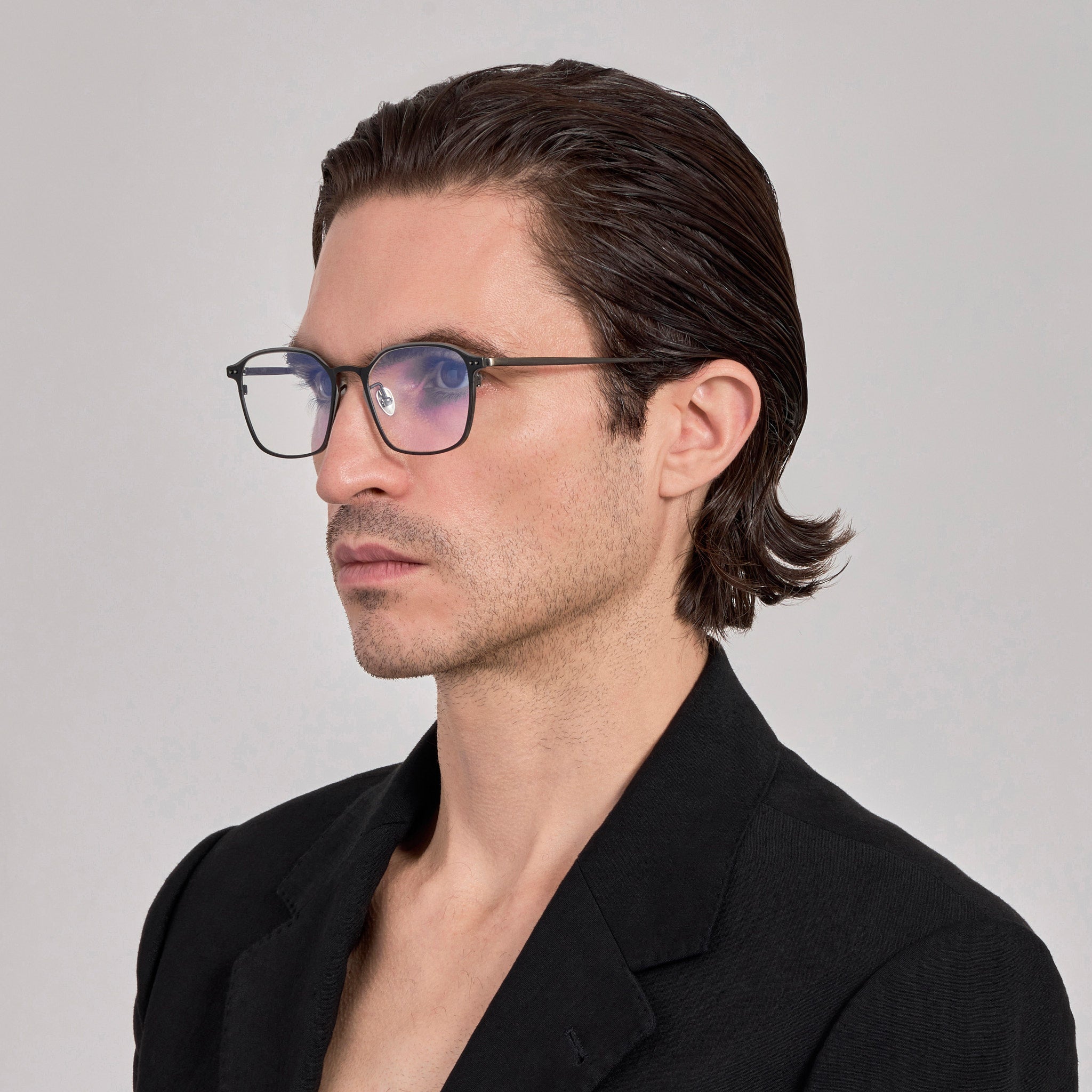 Avery Optical in Black and Antique White Gold - LINDA FARROW - Optical Frame -