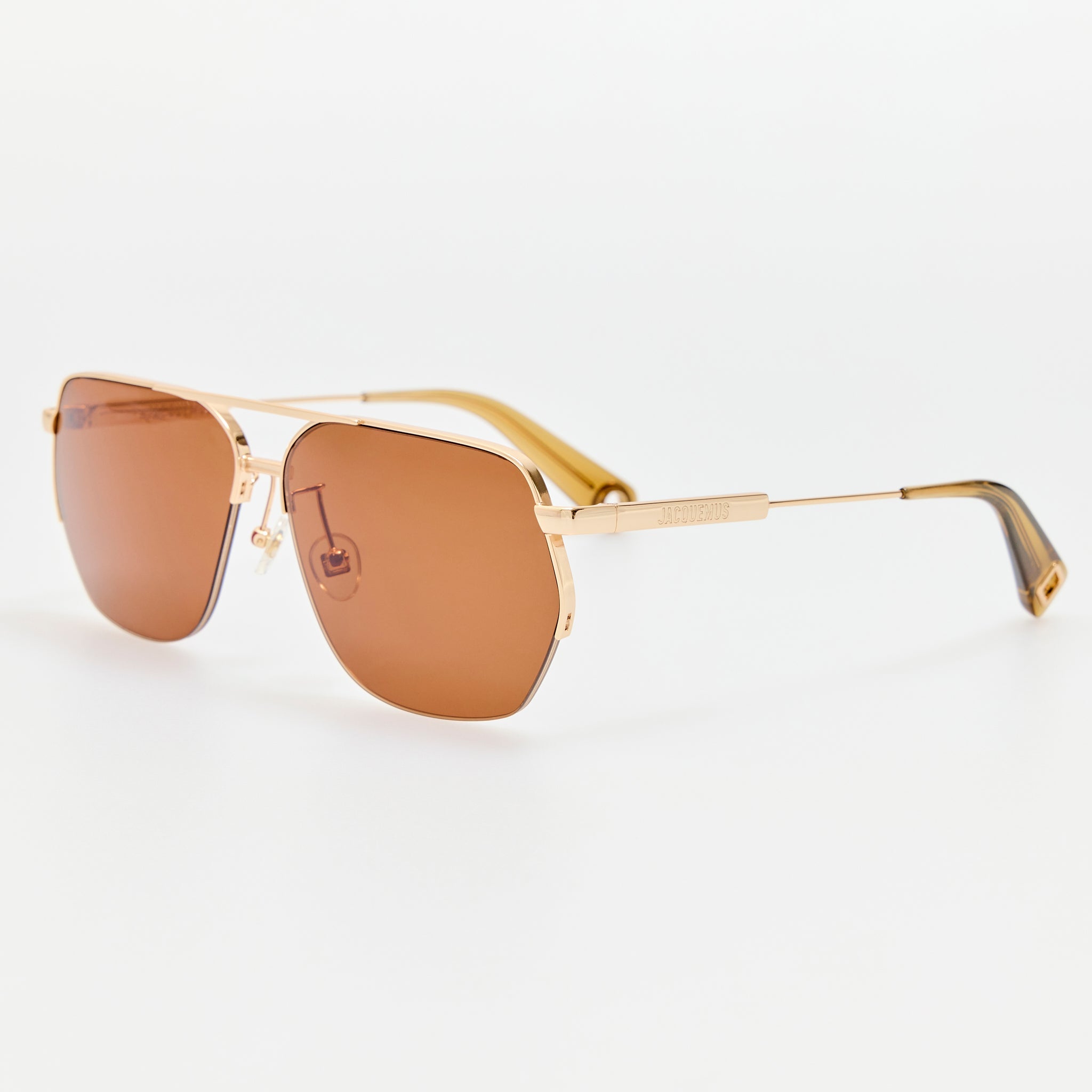 Aviador Sunglasses in Light Gold - LINDA FARROW-Sunglasses-