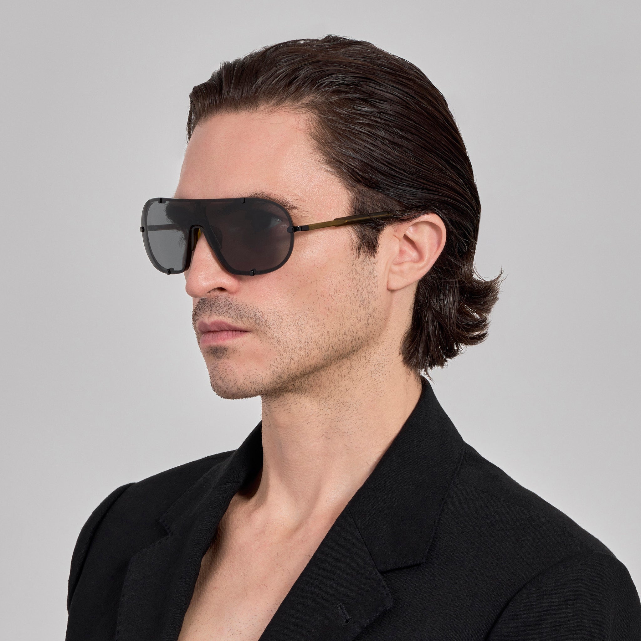 Aviator Sunglasses in Black - LINDA FARROW - Sunglasses -