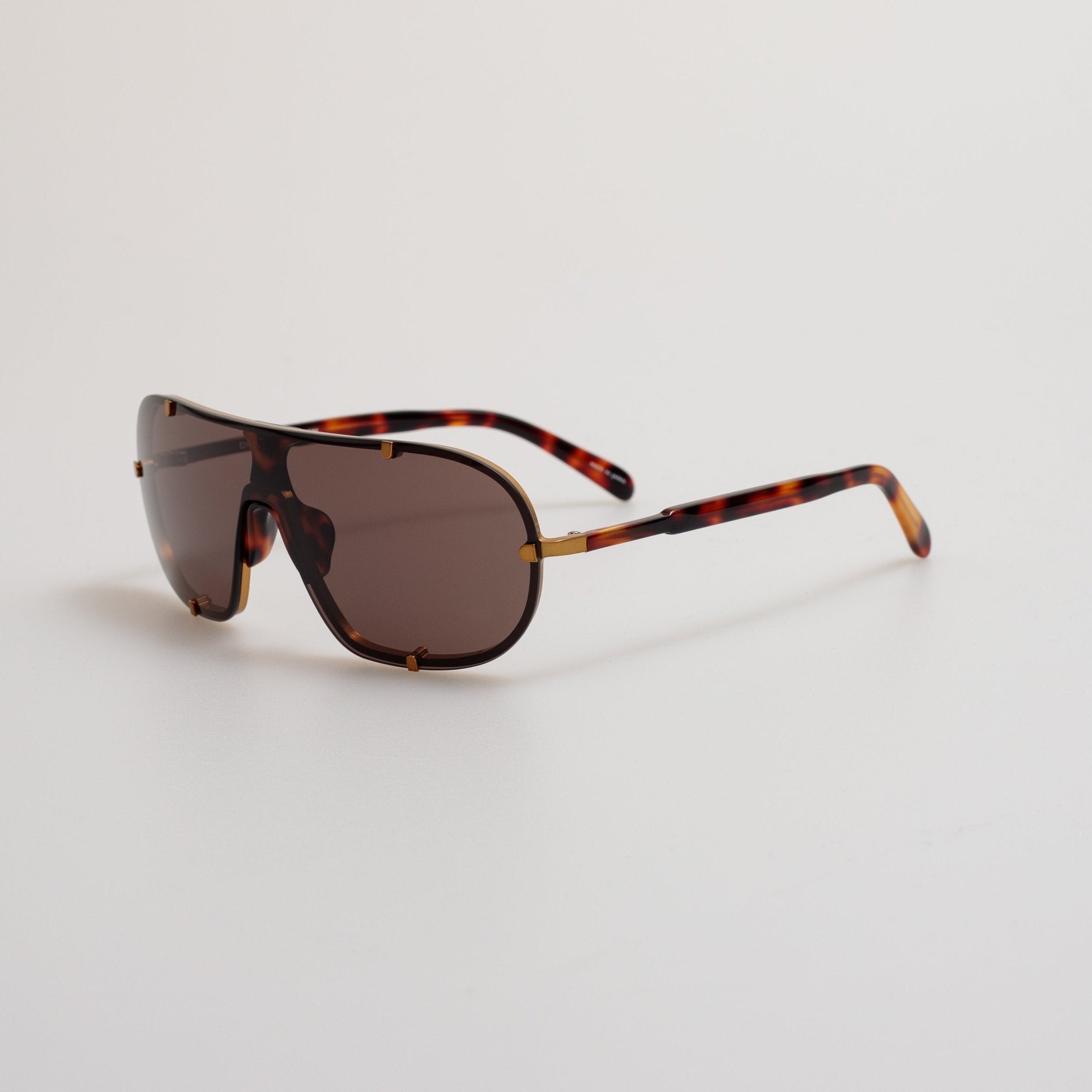 Aviator Sunglasses in Old Gold - LINDA FARROW - Sunglasses -