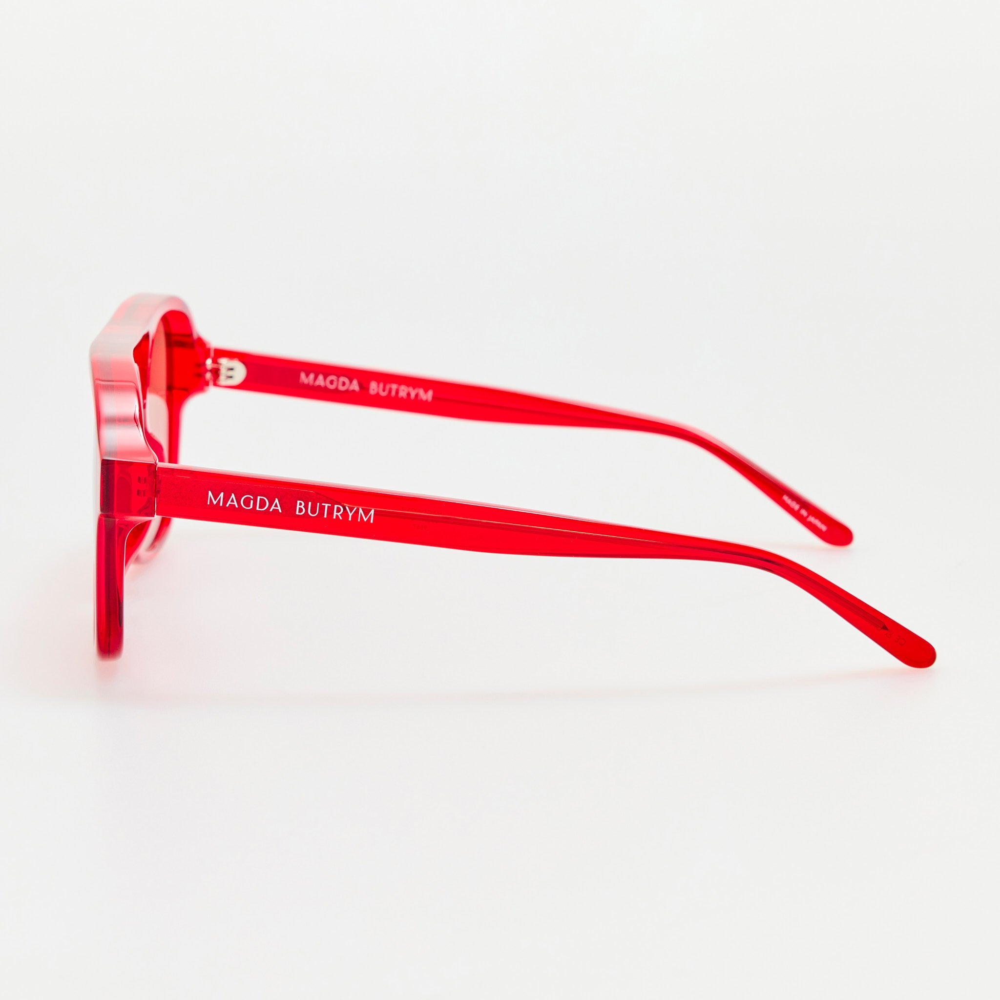 Aviator Sunglasses in Red - LINDA FARROW - Sunglasses -