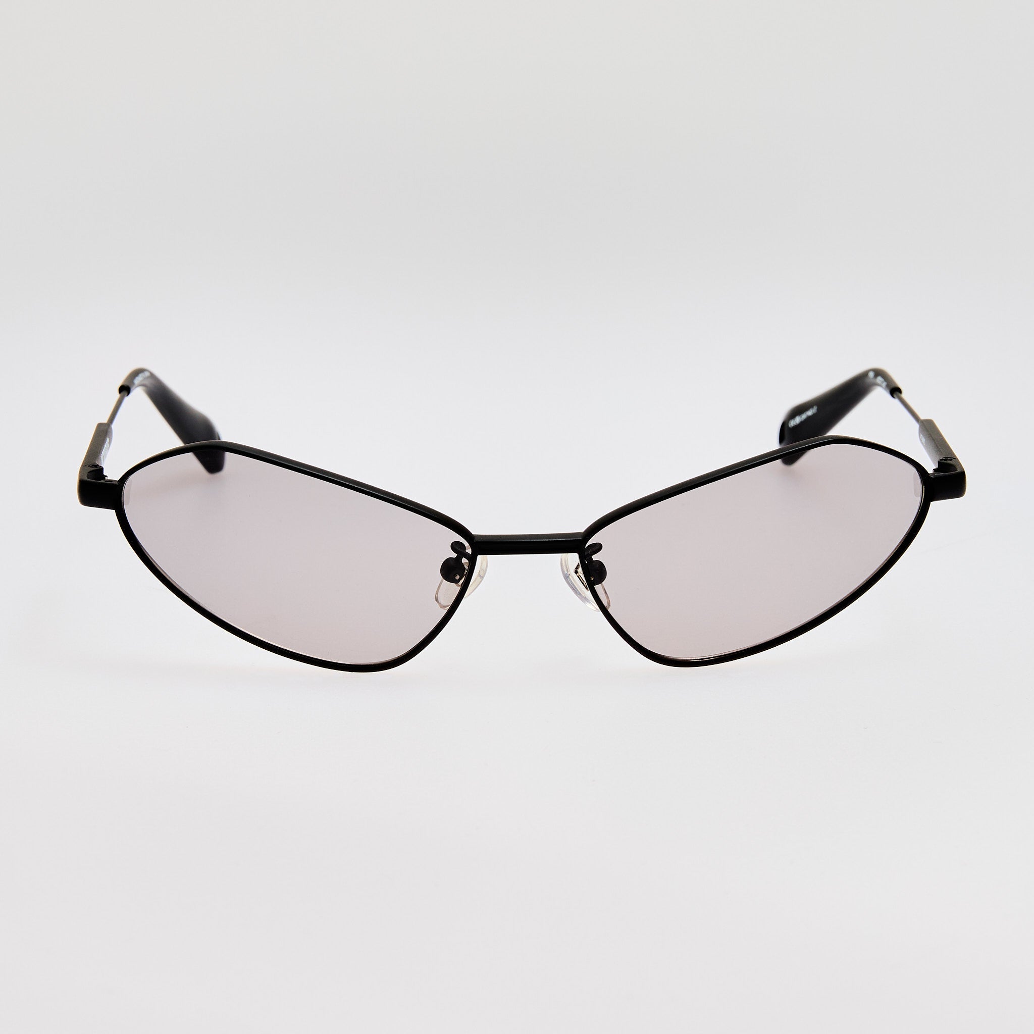 Bambino Angular Metal Sunglasses in Matt Black - LINDA FARROW - Sunglasses -