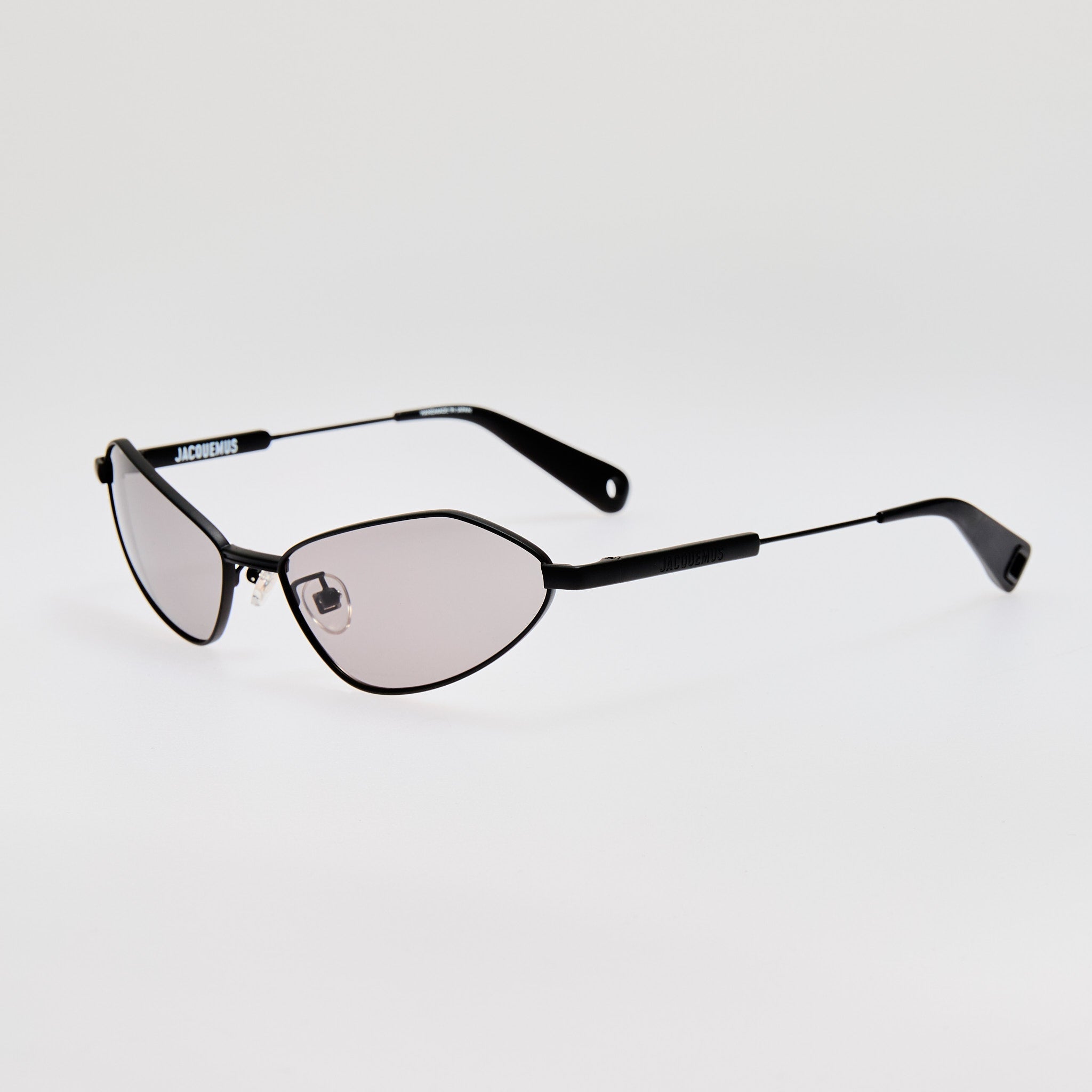 Bambino Angular Metal Sunglasses in Matt Black - LINDA FARROW - Sunglasses -