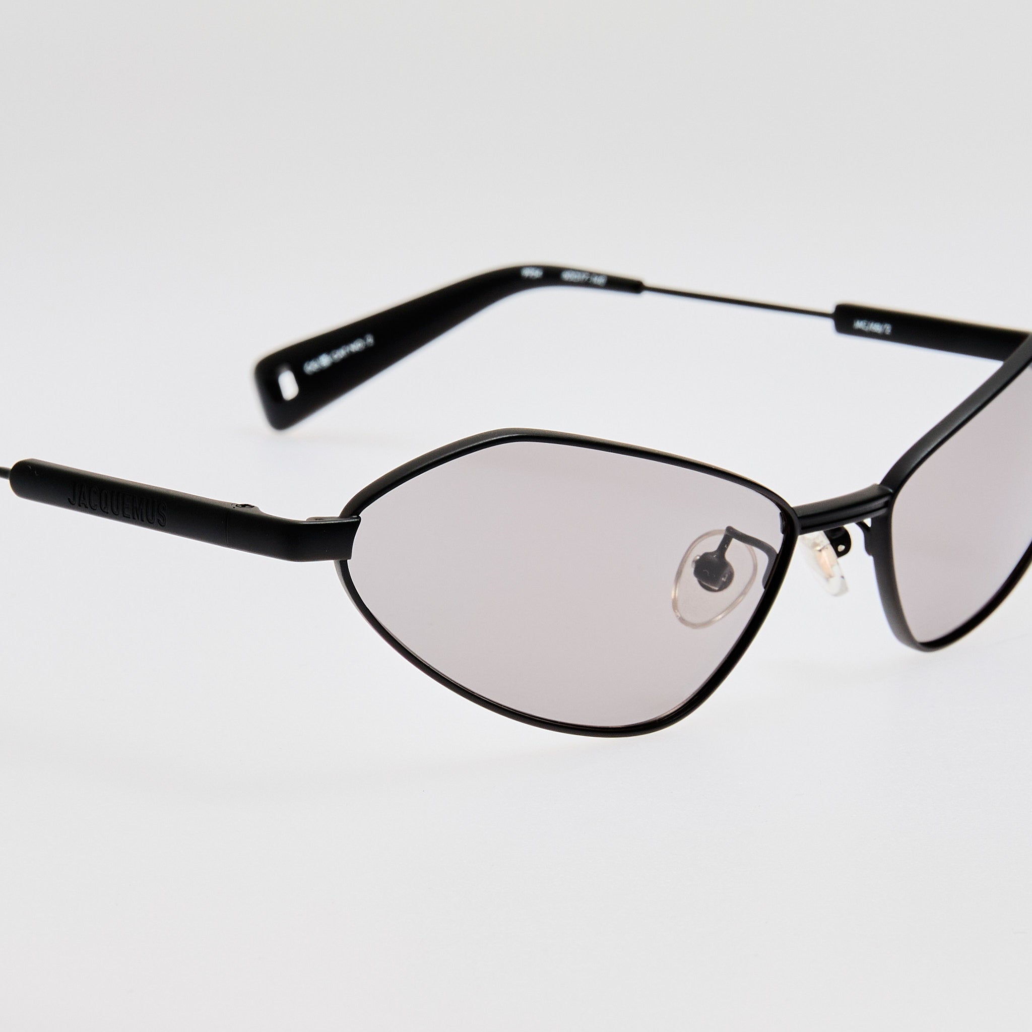 Bambino Angular Metal Sunglasses in Matt Black - LINDA FARROW - Sunglasses -