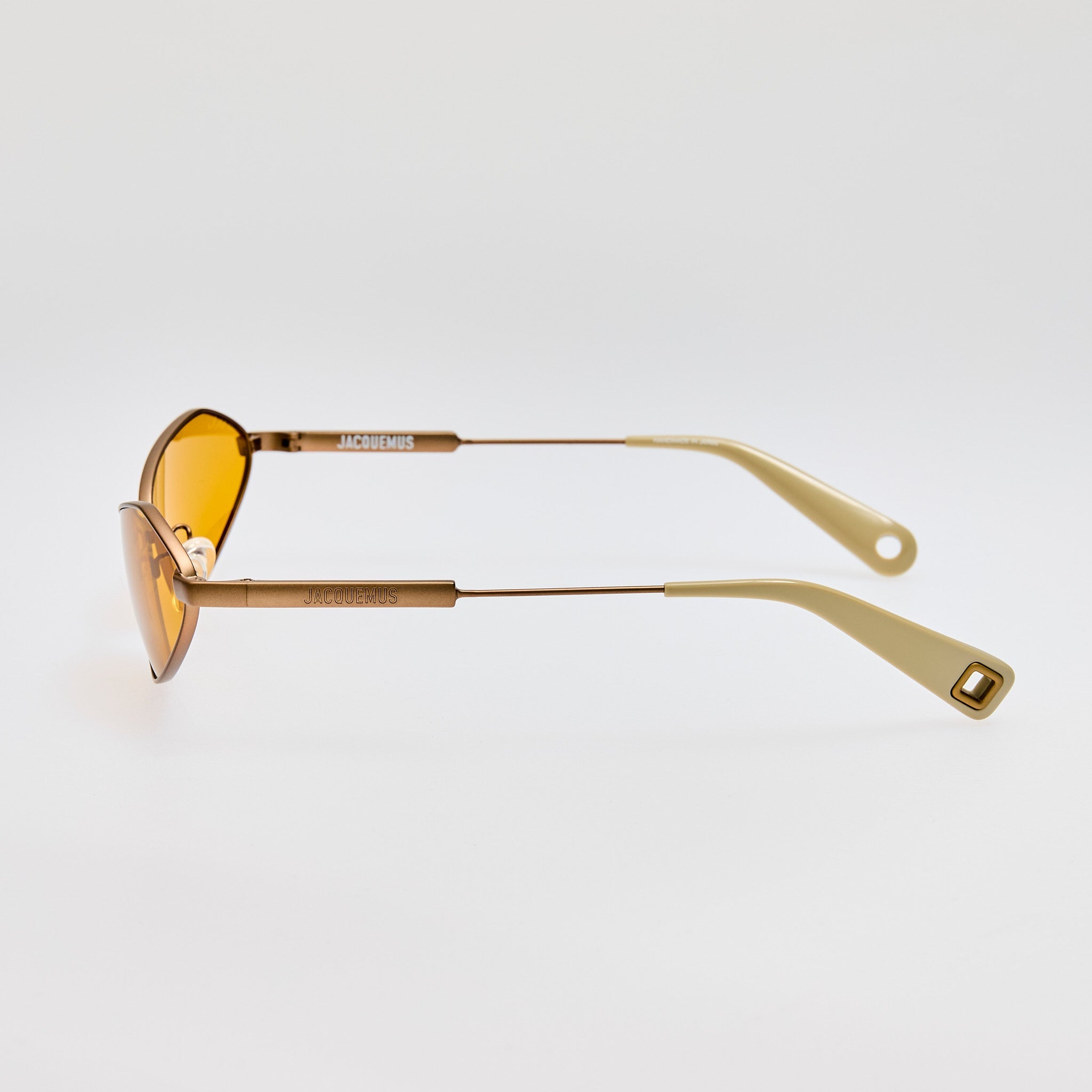 Bambino Angular Metal Sunglasses in Matt Putty - LINDA FARROW - Sunglasses -