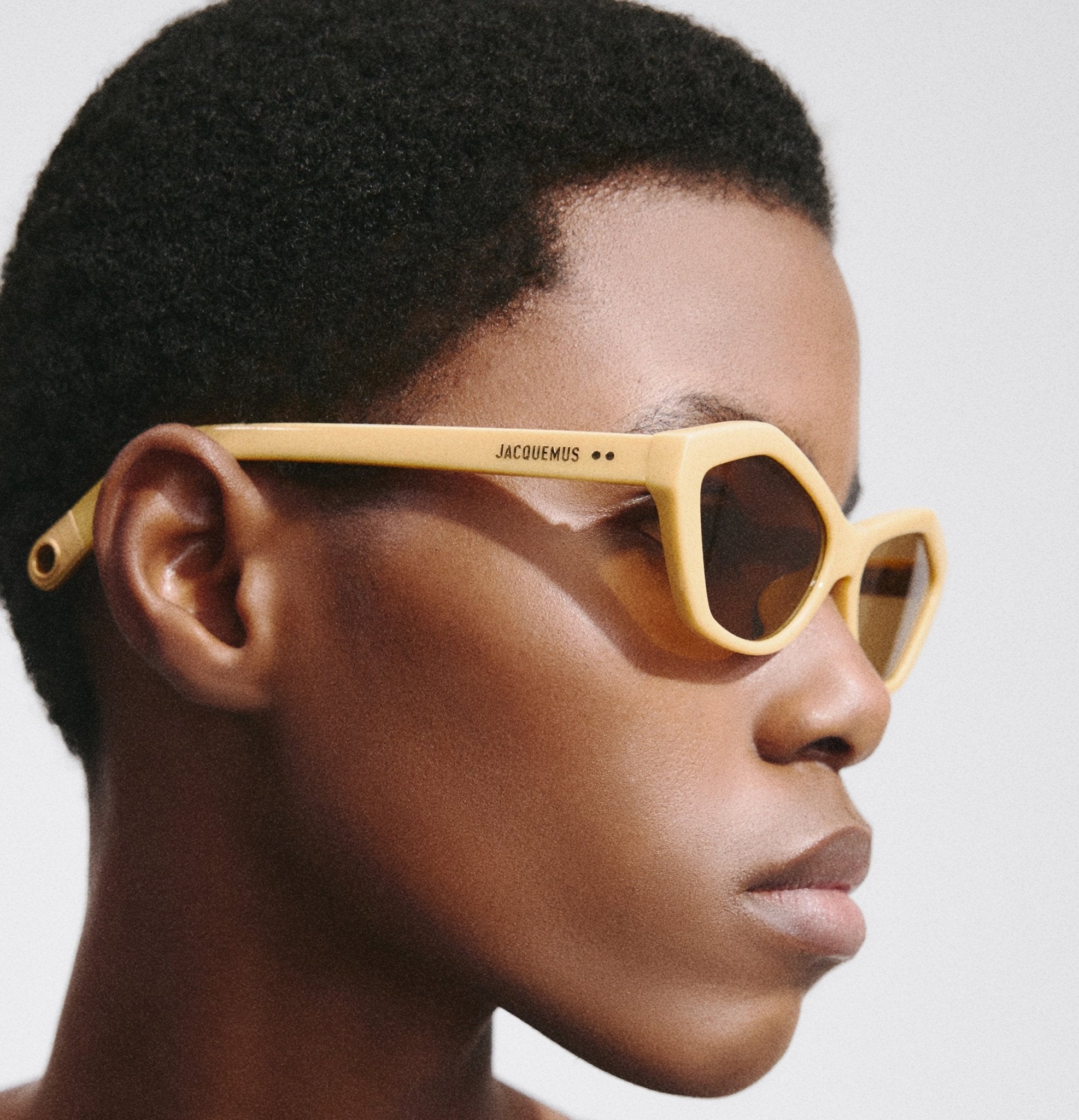 Bambino Angular Sunglasses in Banana - LINDA FARROW - Sunglasses -