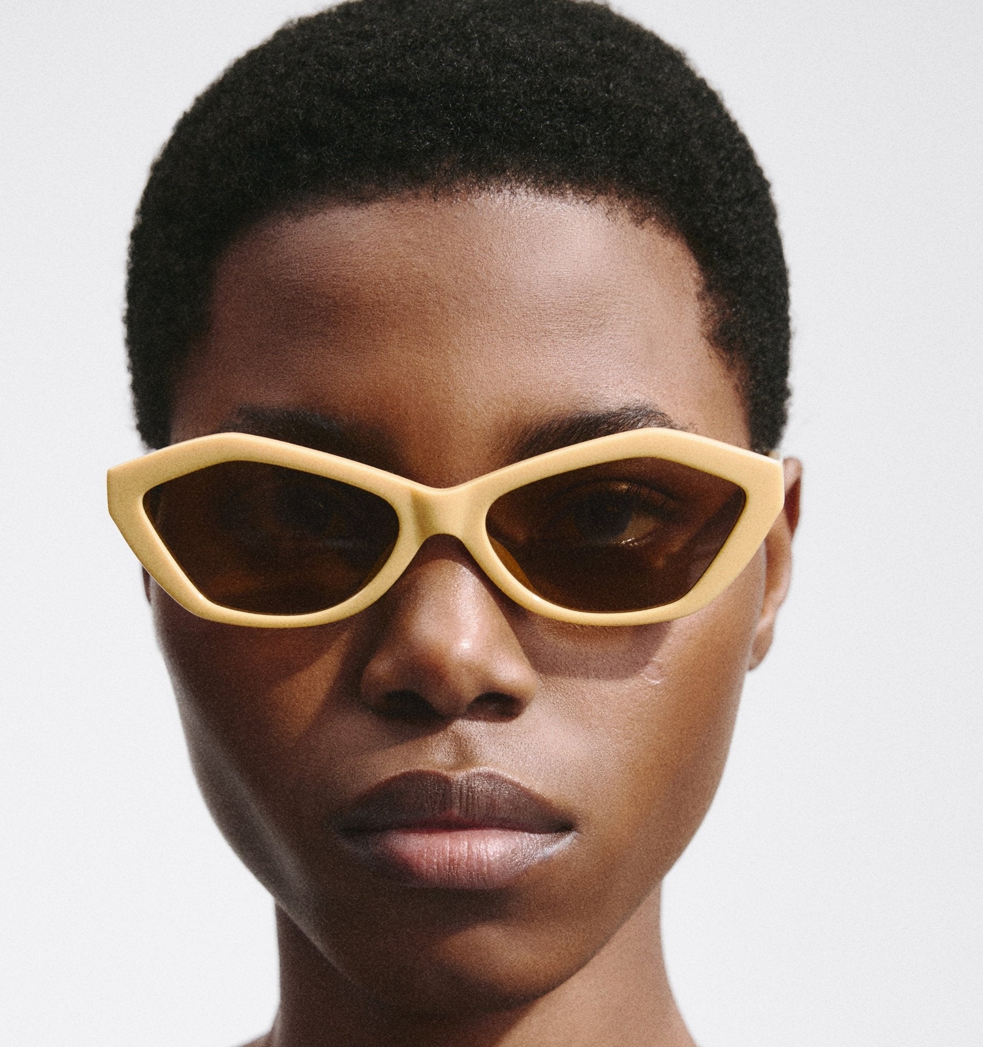 Bambino Angular Sunglasses in Banana - LINDA FARROW - Sunglasses -