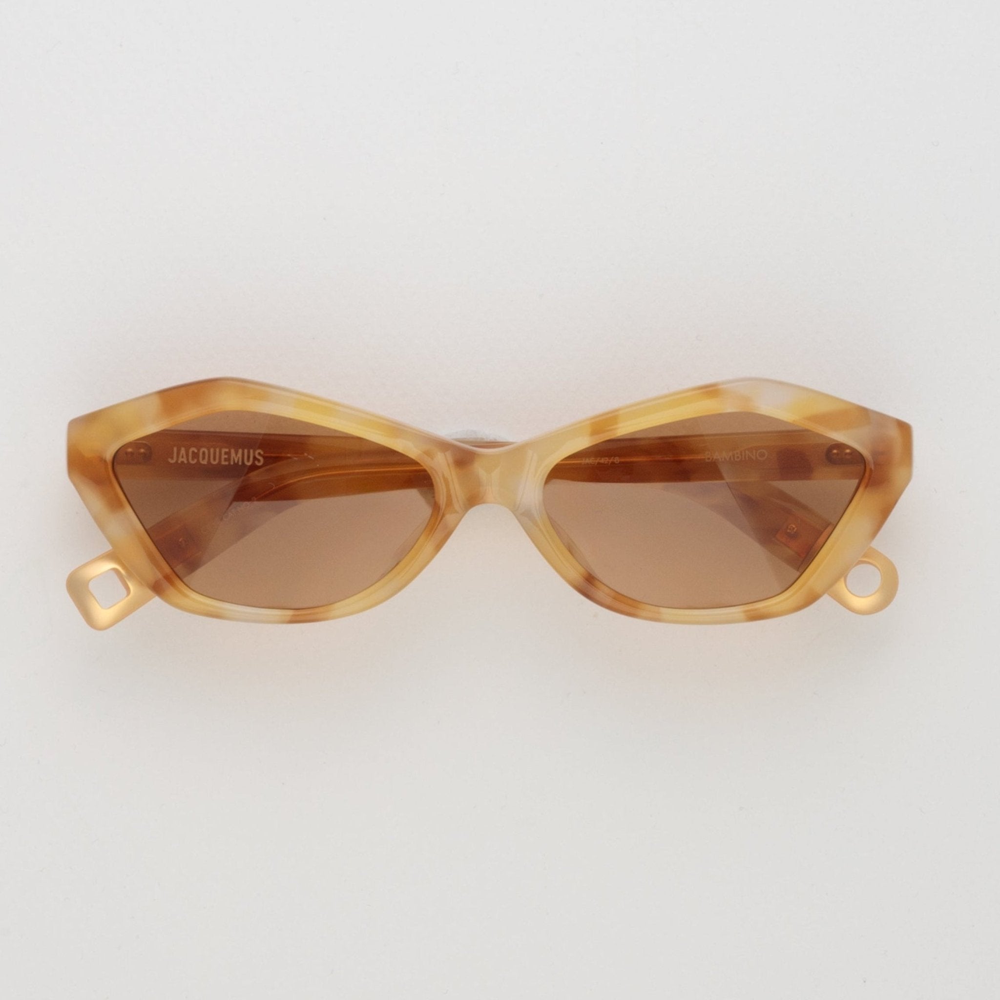 Bambino Angular Sunglasses in Beige - LINDA FARROW - Sunglasses -