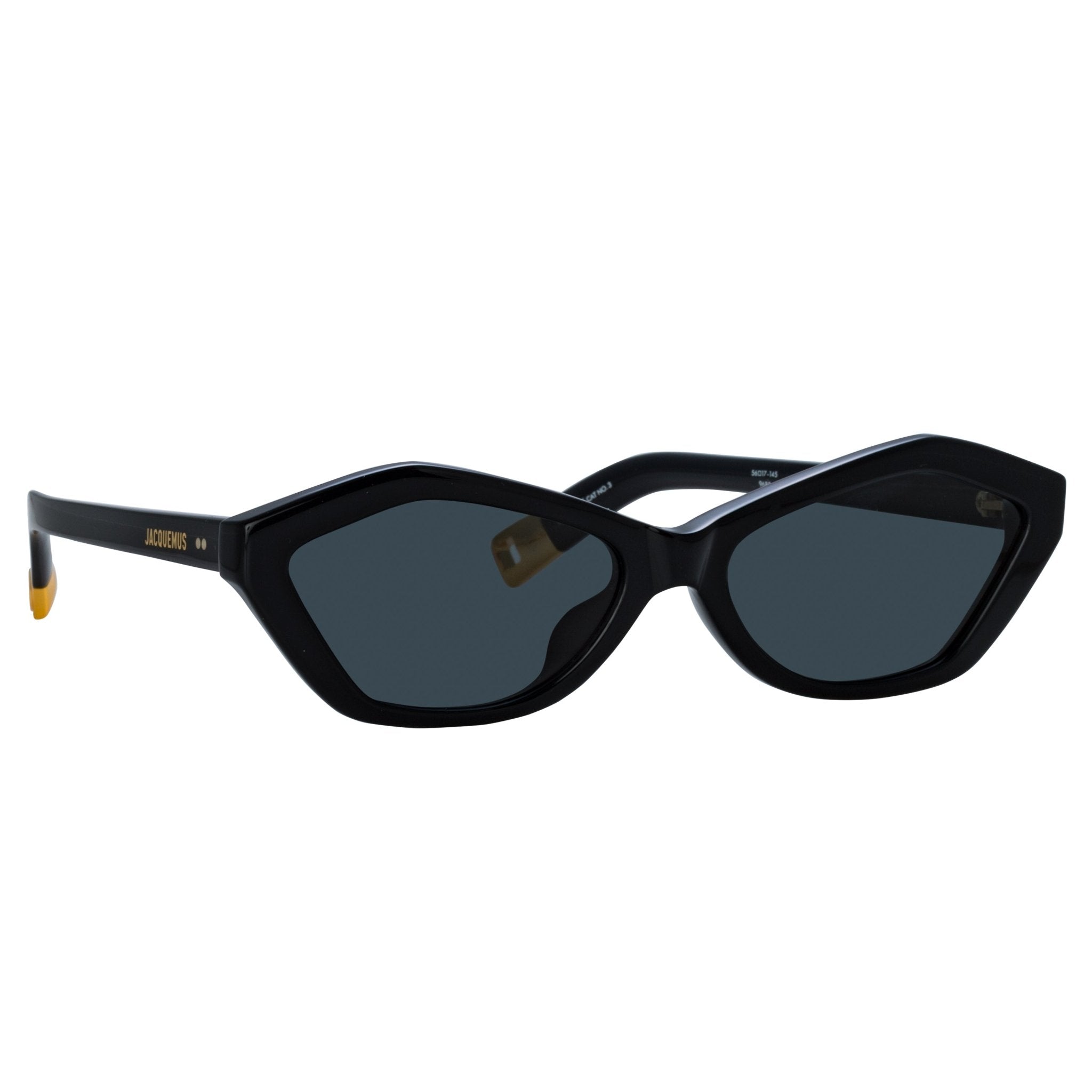 Bambino Angular Sunglasses in Black - LINDA FARROW - Sunglasses -